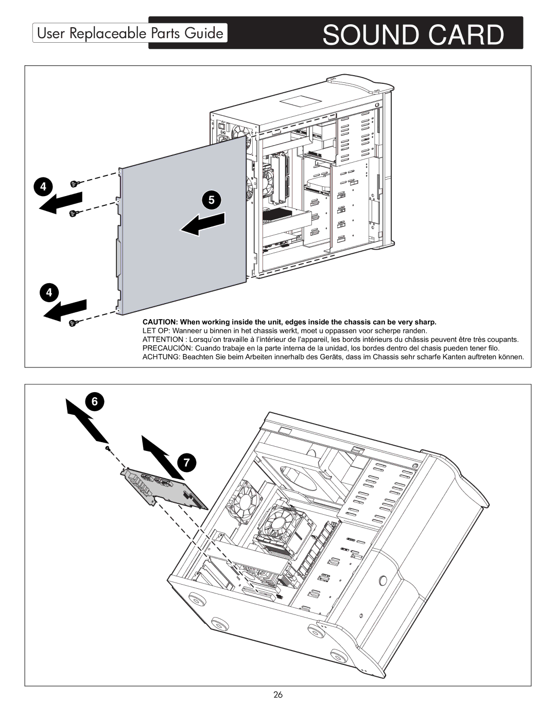 HP X09 manual Sound Card 