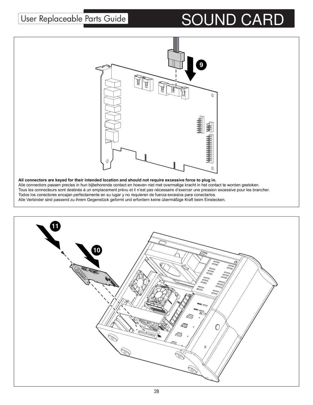 HP X09 manual Sound Card 