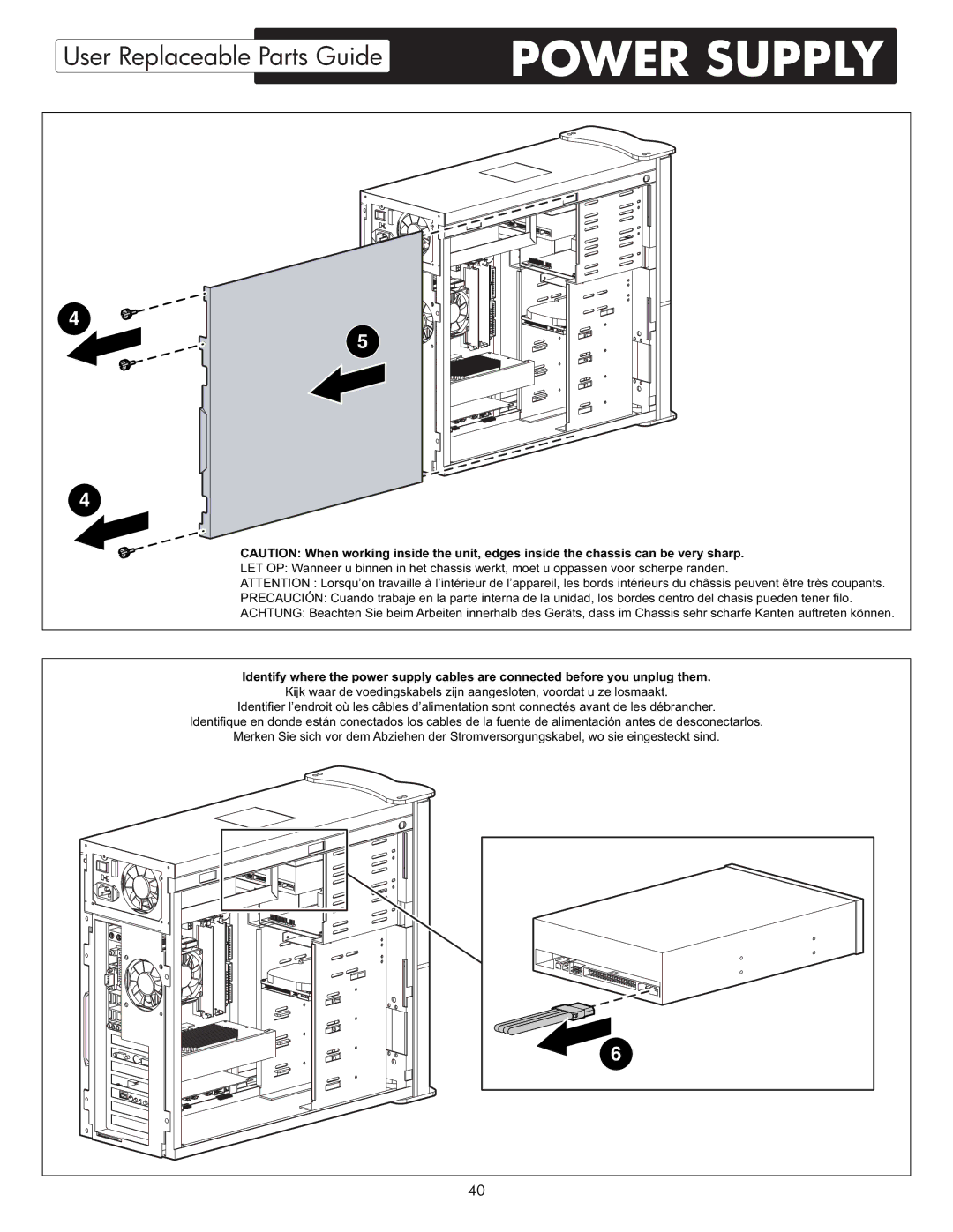 HP X09 manual Power Supply 