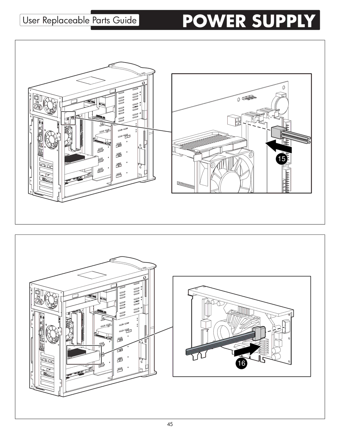 HP X09 manual User Replaceable Parts Guide 