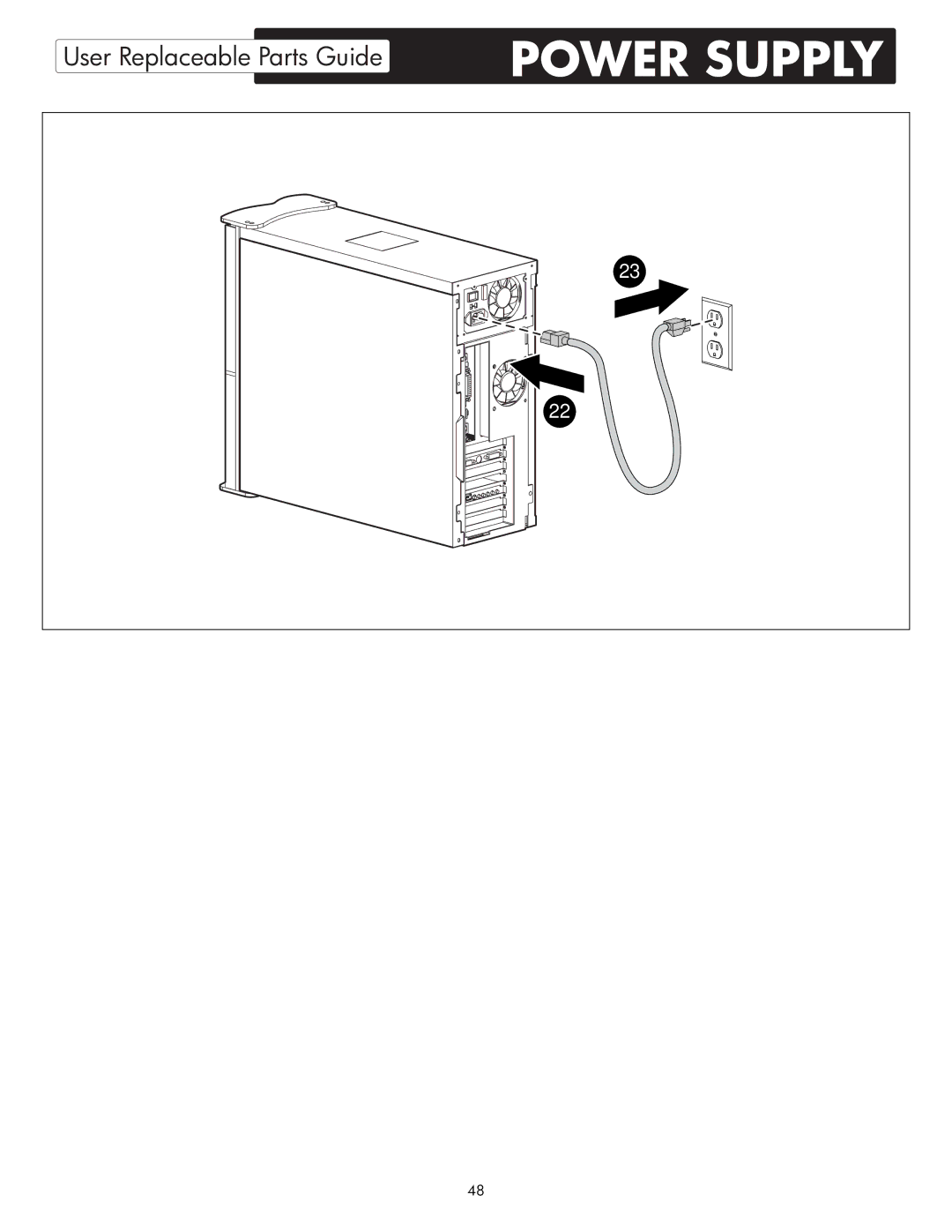 HP X09 manual Power Supply 