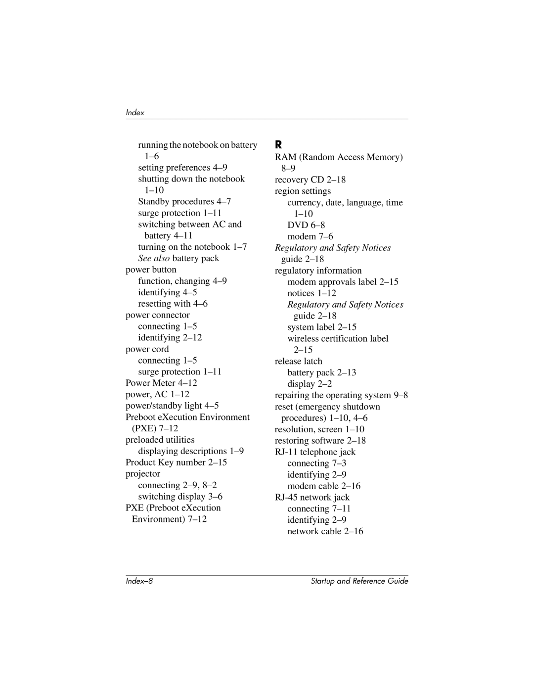 HP X1000 (DS829AV) manual Regulatory and Safety Notices 