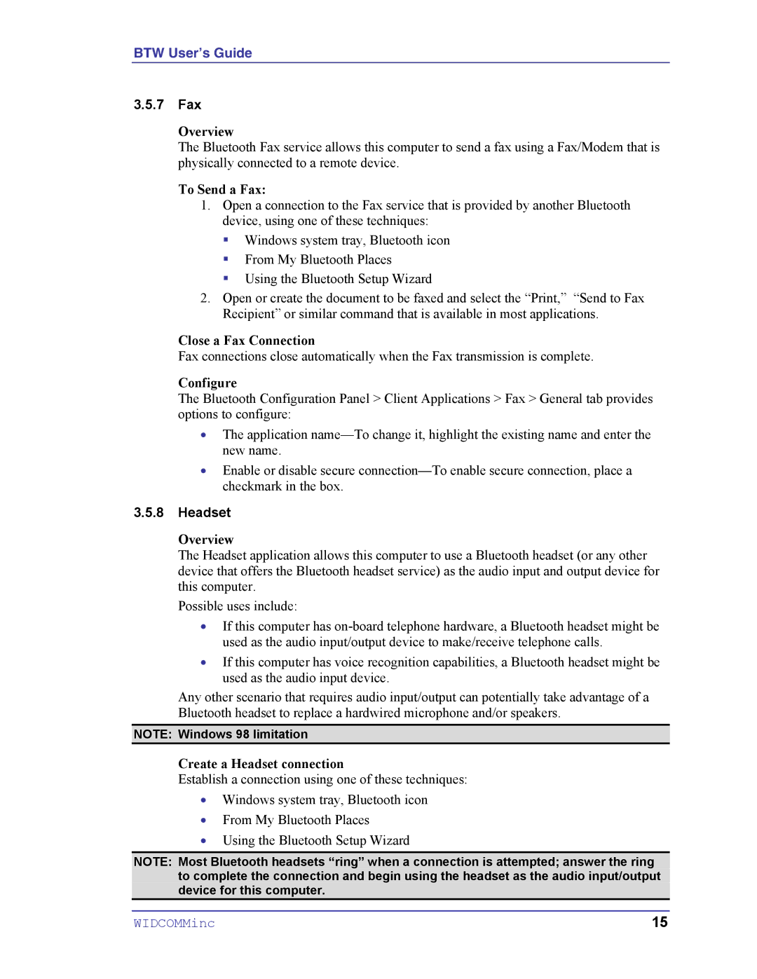 HP X1002US, X1020US, X1018CL, X1012QV, X1015US 7 Fax, To Send a Fax, Close a Fax Connection, Create a Headset connection 