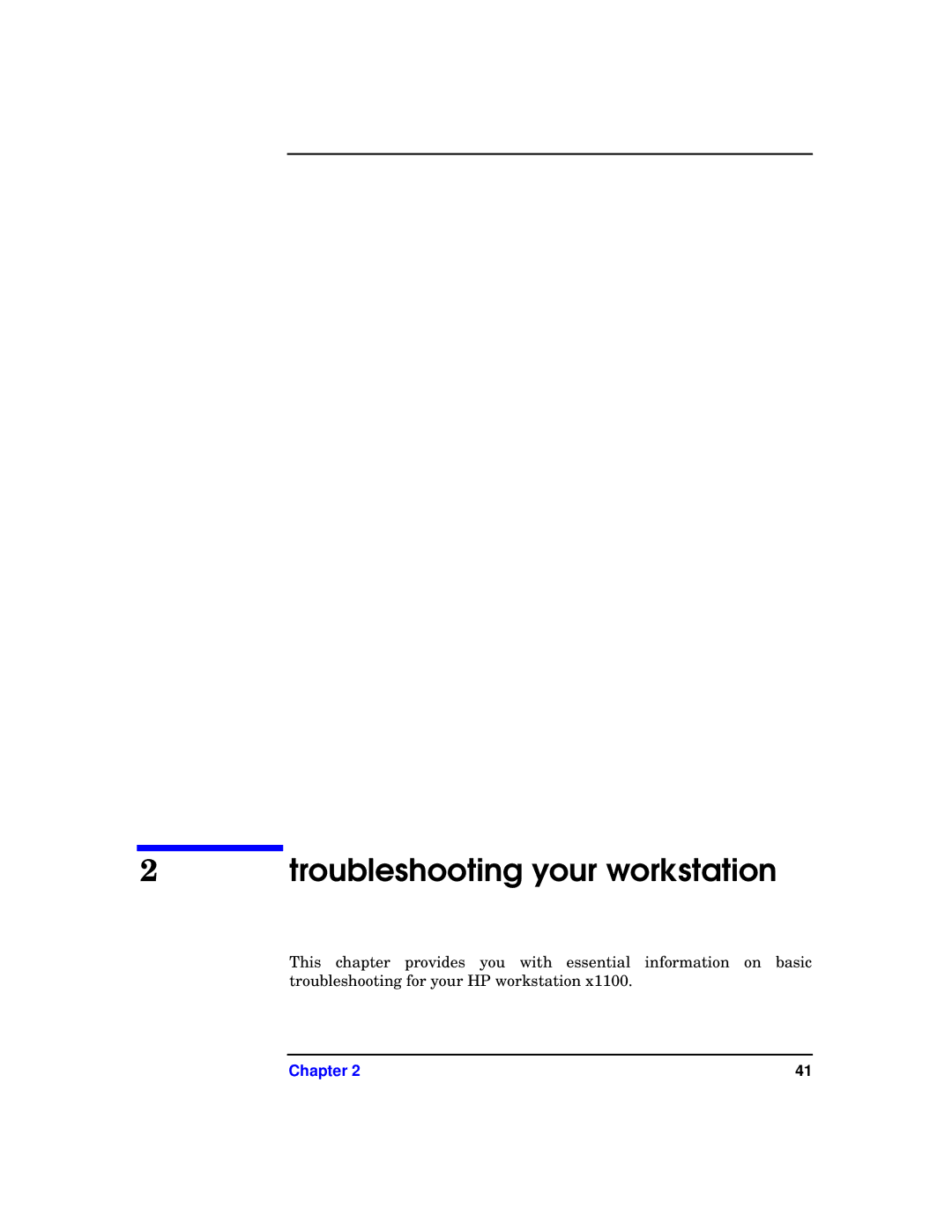 HP X1100 manual Troubleshooting your workstation 