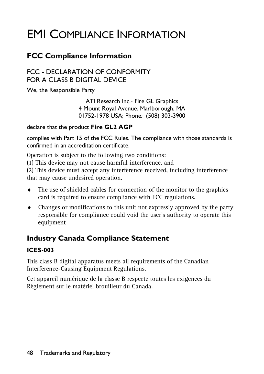 HP x2100 manual EMI Compliance Information, FCC Compliance Information 