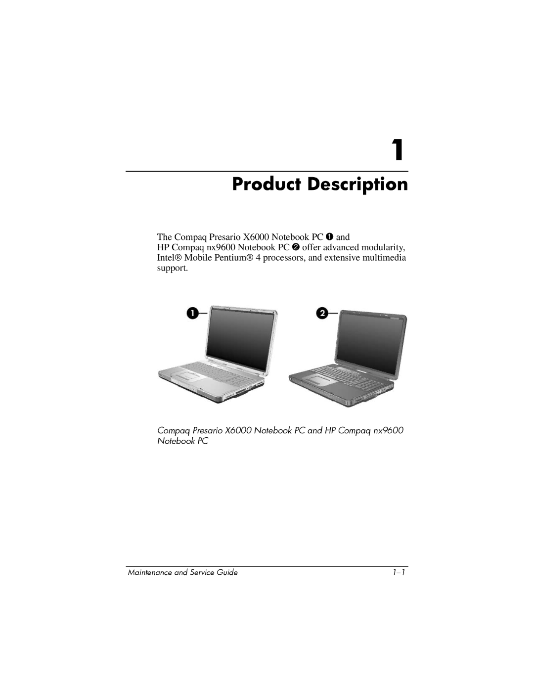 HP X6003XX, X6125CL, X6100, X6050US, X6050CA, X6001XX, X6002XX, X6000 manual Product Description 