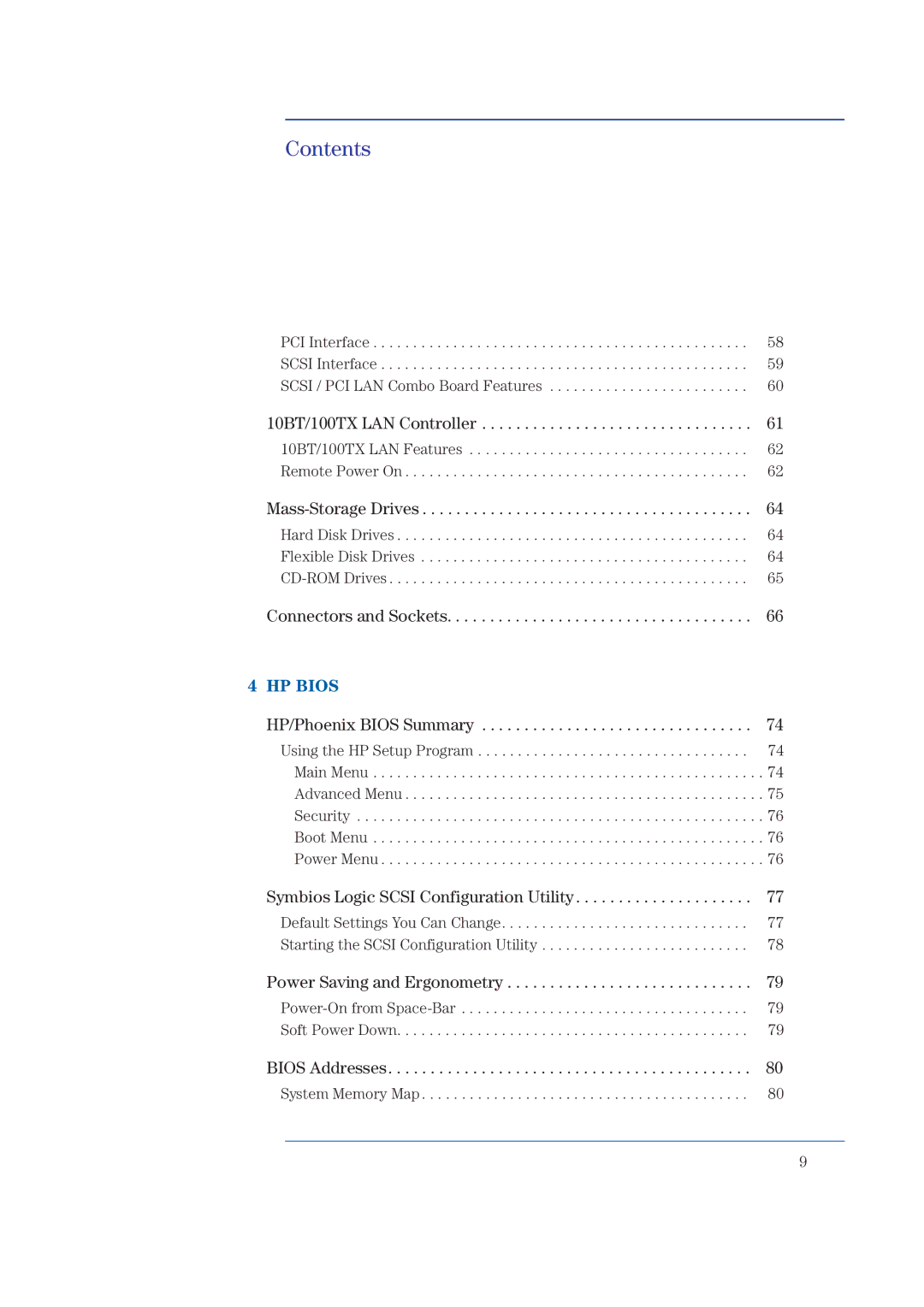 HP XA manual HP Bios 