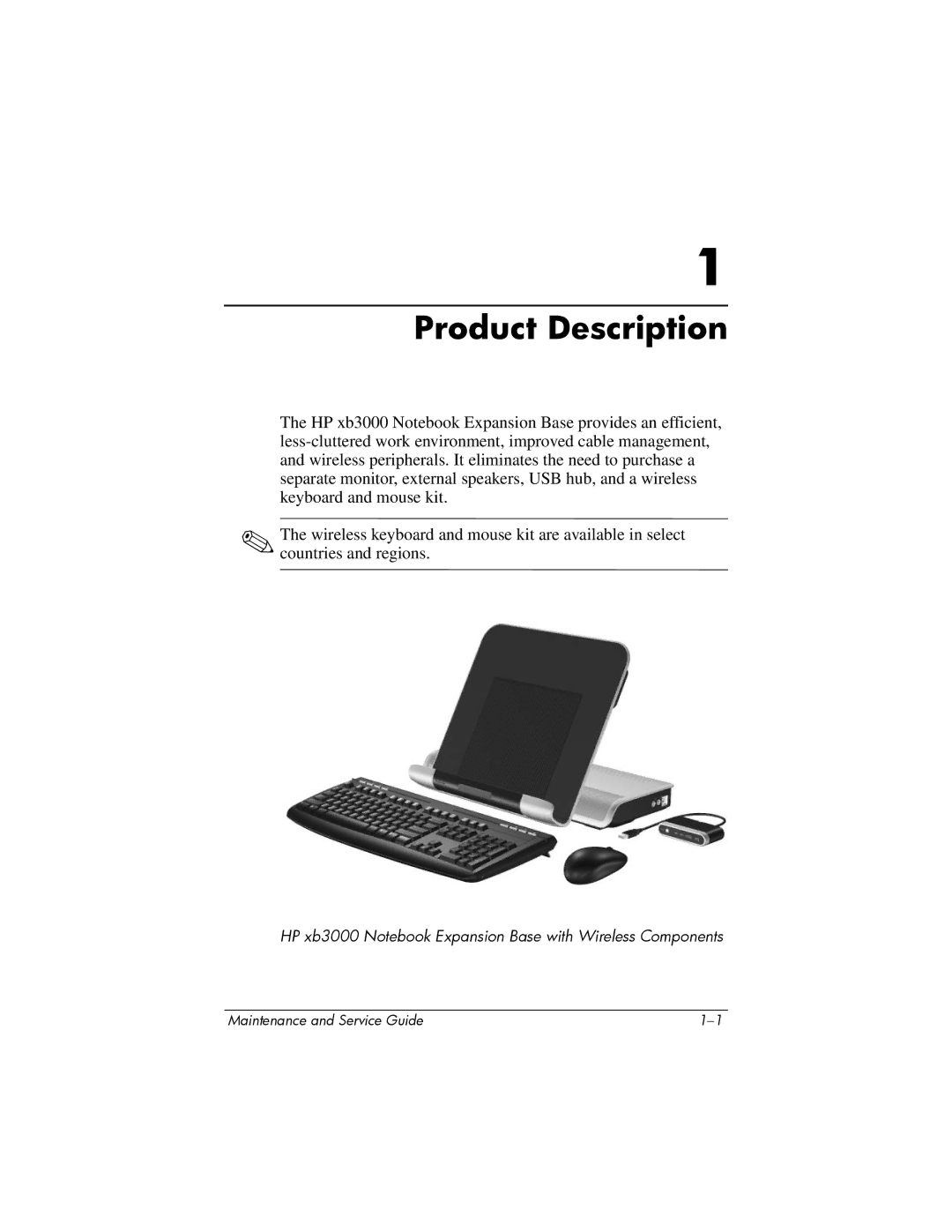 HP XB3000 manual Product Description 