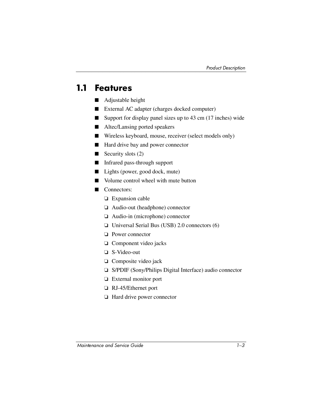 HP XB3000 manual Features 