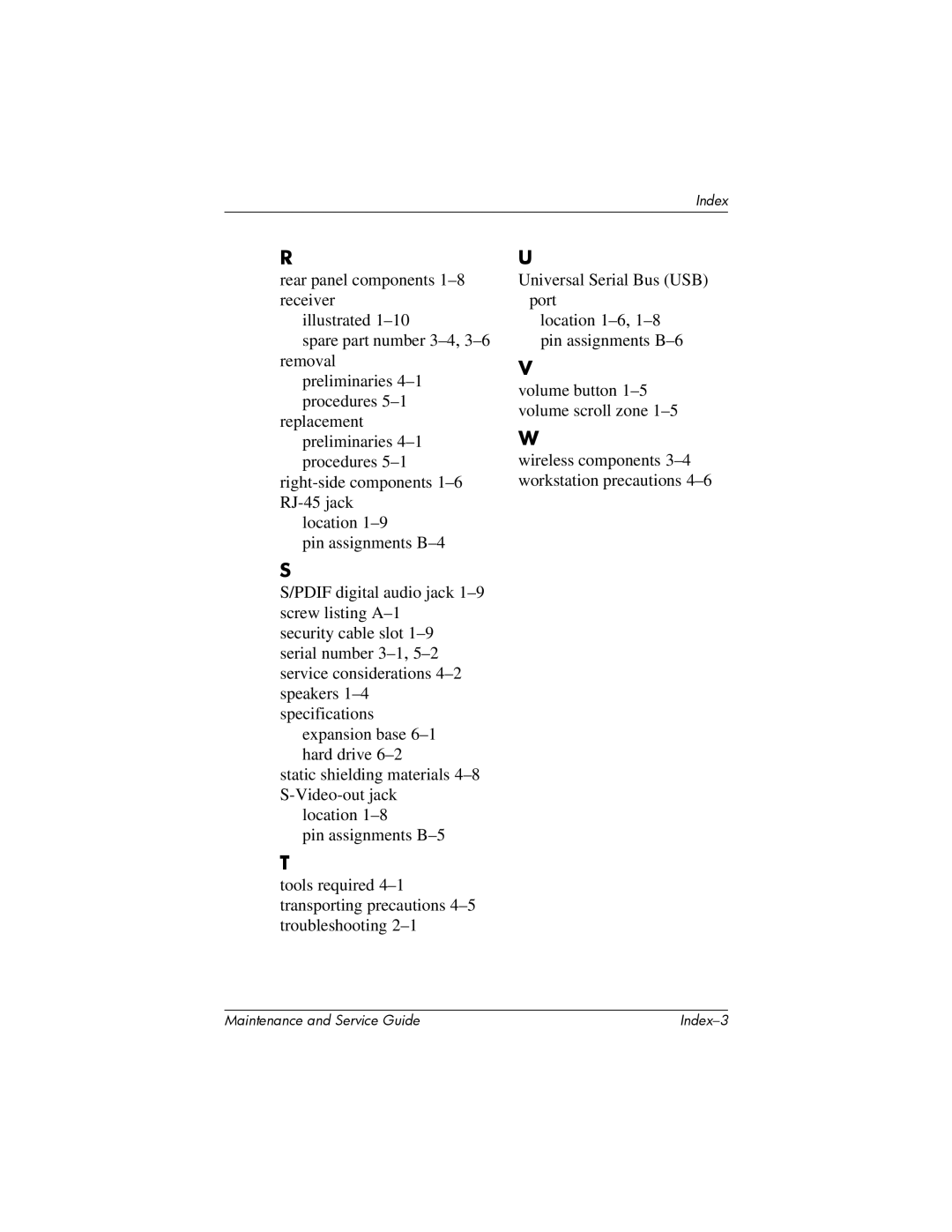 HP XB3000 manual Index-3 