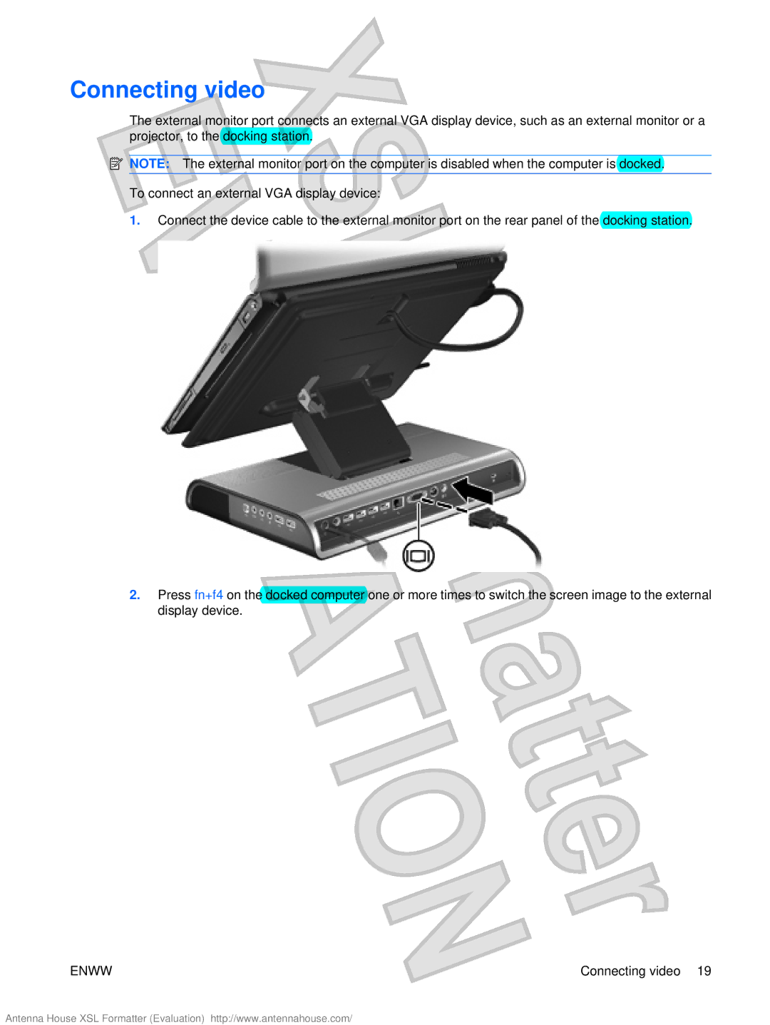 HP XB4000 manual Connecting video 