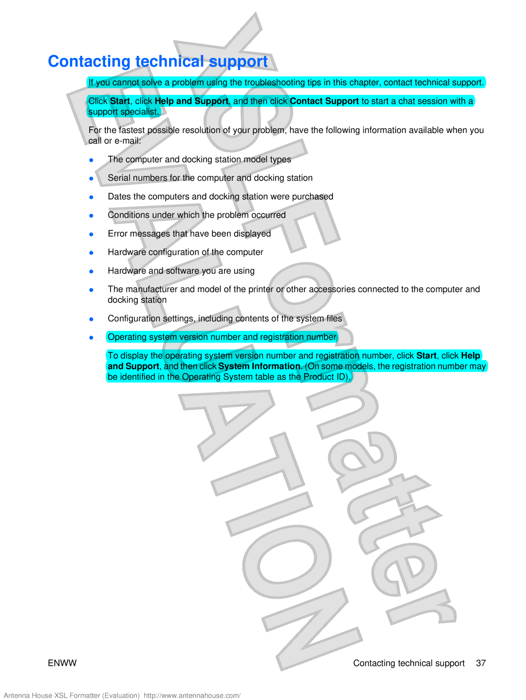 HP XB4000 manual Contacting technical support 