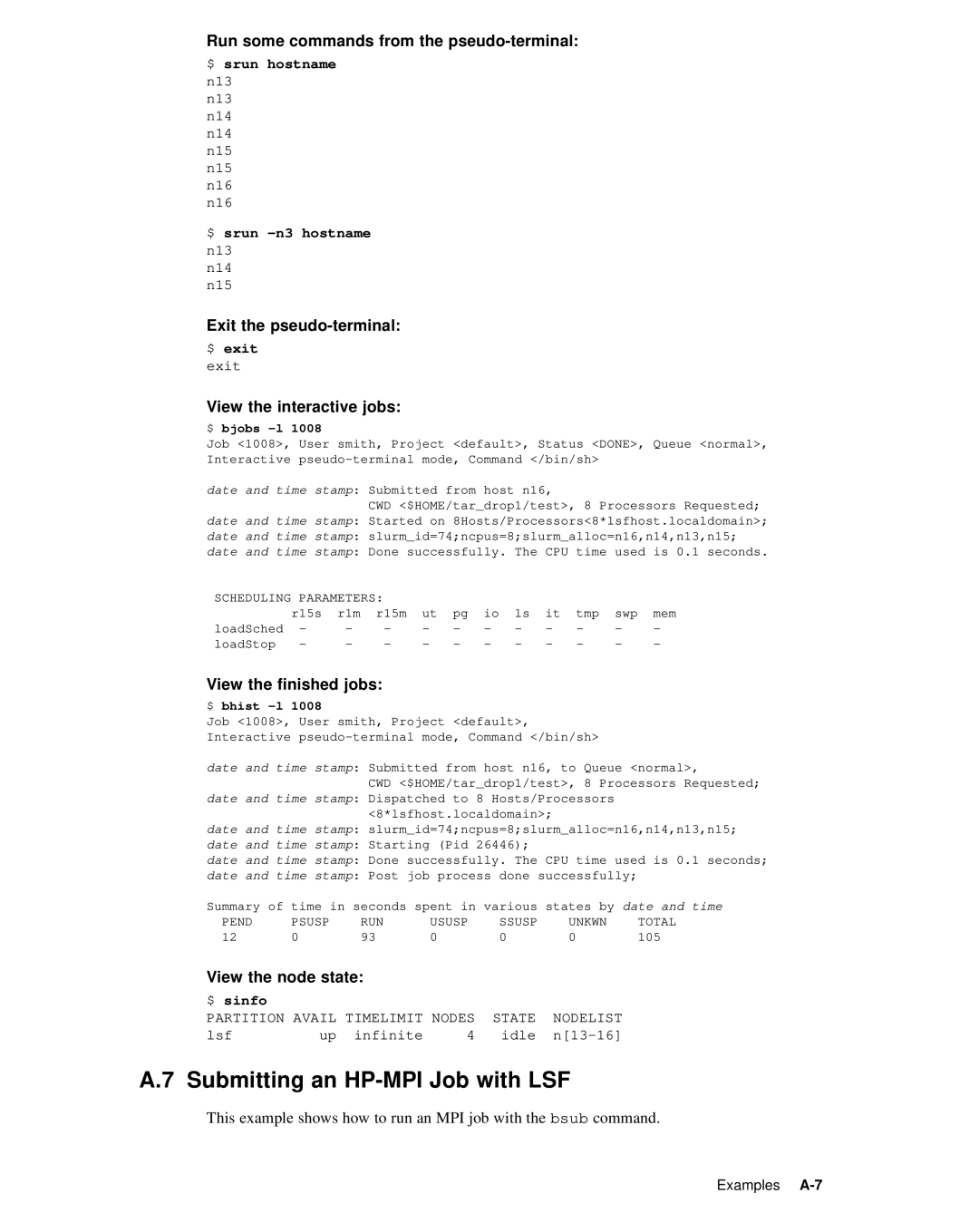 HP XC System 2.x Software manual Submitting an HP-MPI Job with LSF 