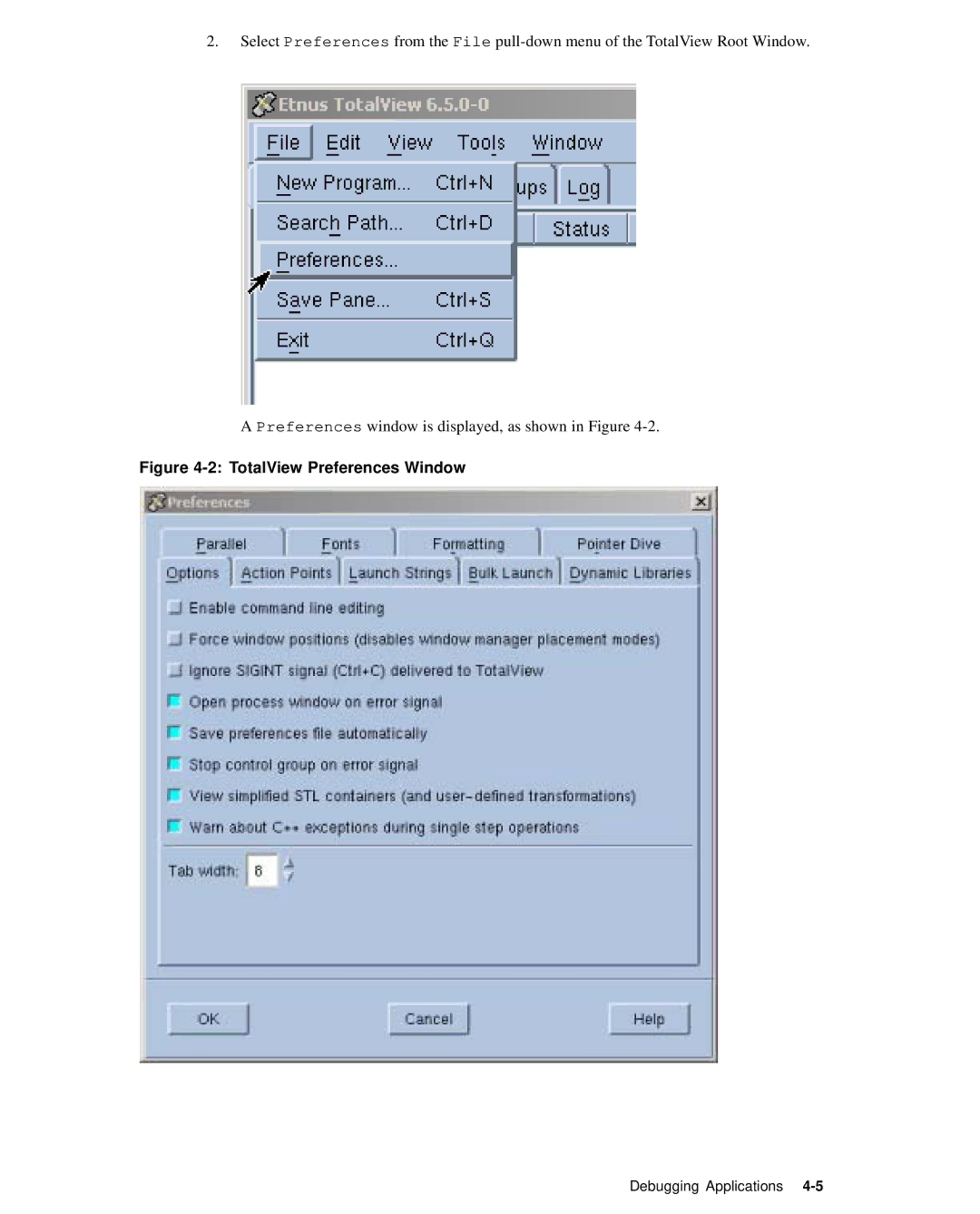 HP XC System 2.x Software manual TotalView Preferences Window 