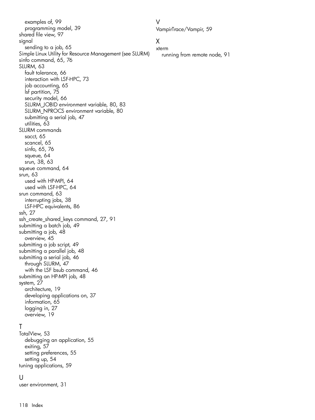 HP XC System 3.x Software manual Utilities, 63 Slurm commands 