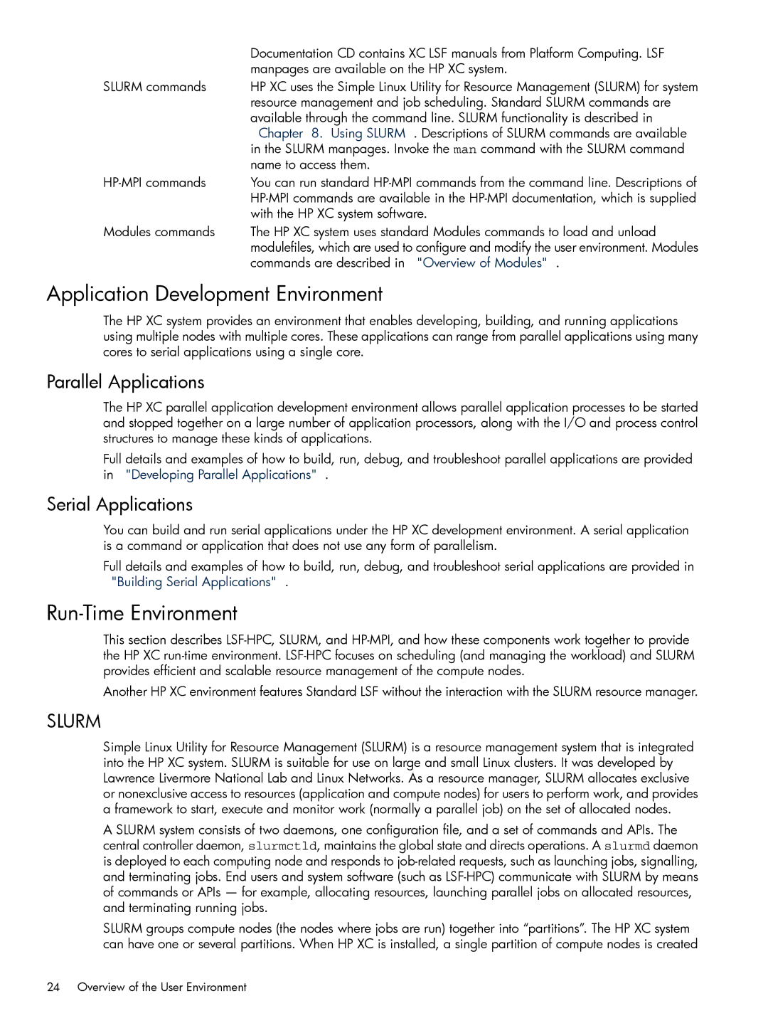 HP XC System 3.x Software manual Application Development Environment, Run-Time Environment, Parallel Applications 