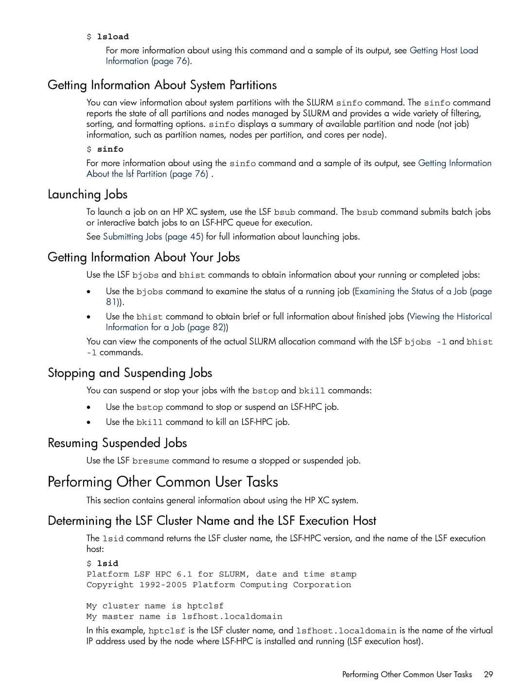 HP XC System 3.x Software manual Performing Other Common User Tasks 