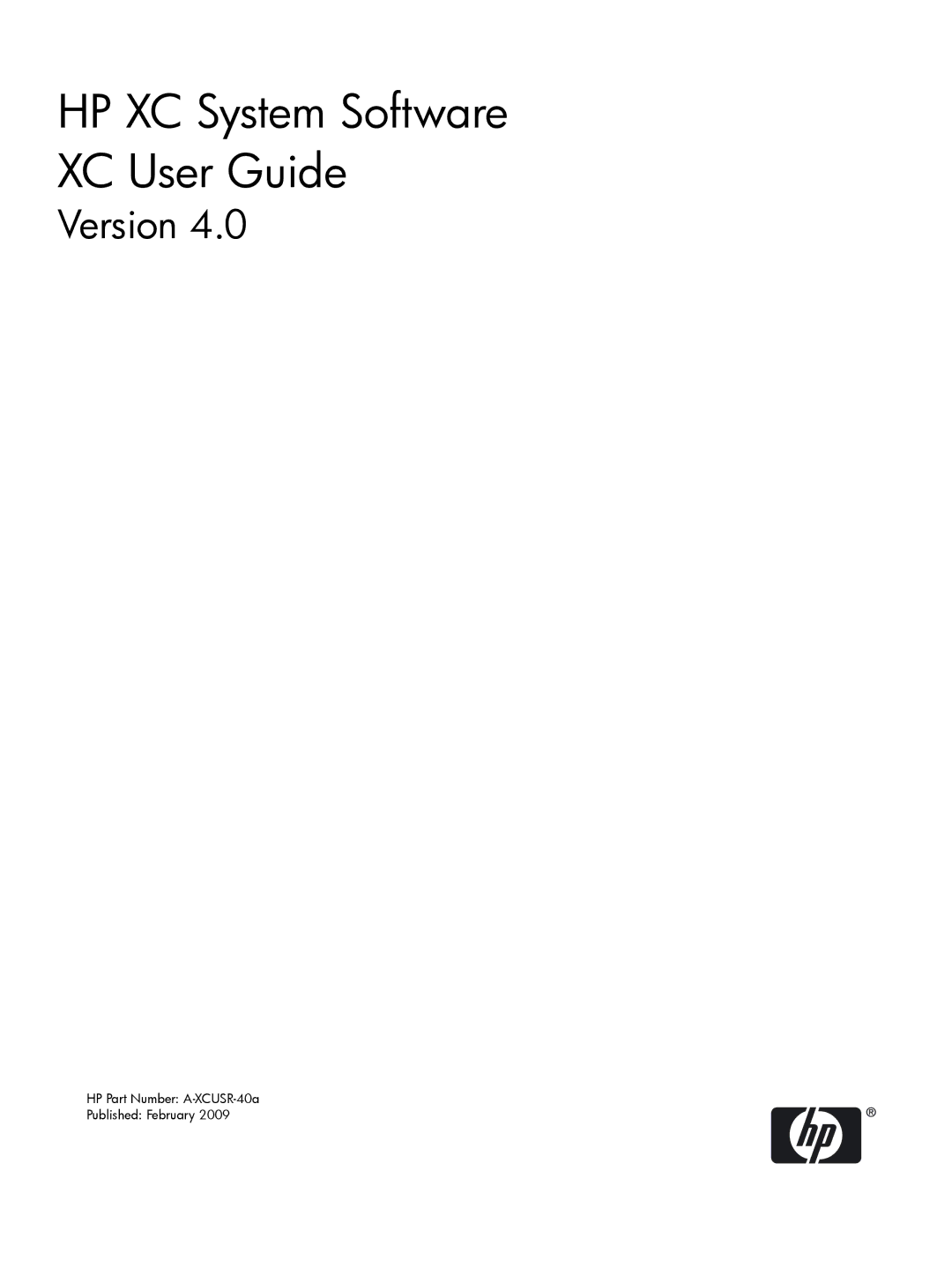 HP XC System 4.x Software manual HP XC System Software XC User Guide 