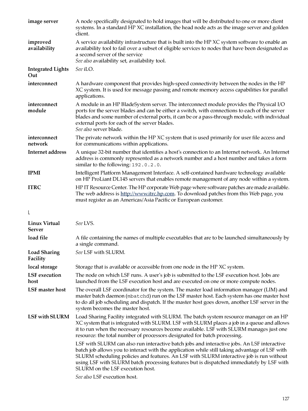 HP XC System 4.x Software manual Ipmi 