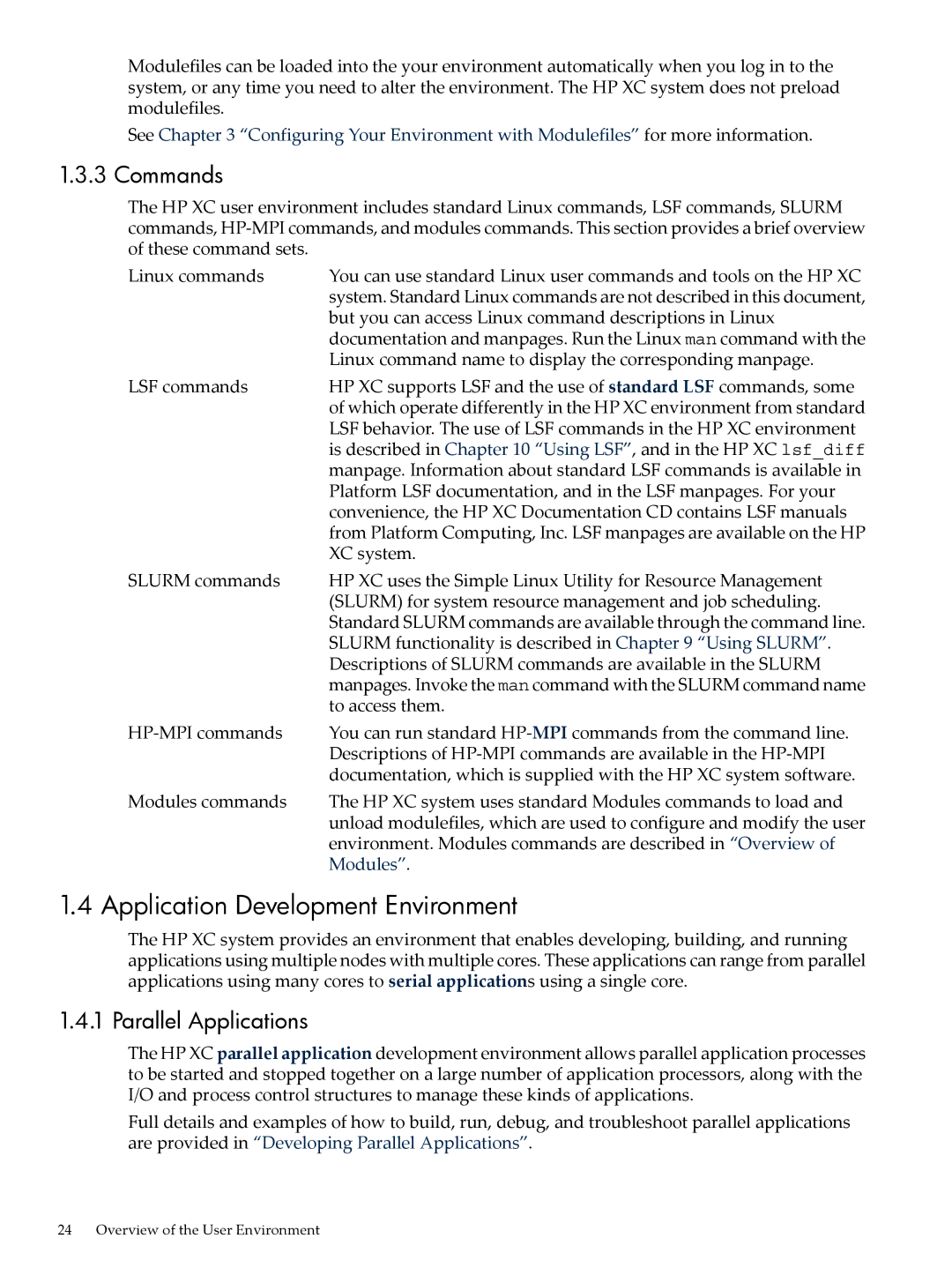 HP XC System 4.x Software manual Application Development Environment, Commands, Parallel Applications 