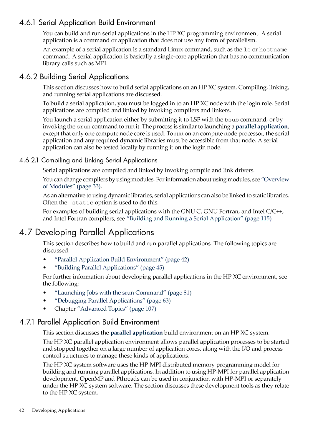 HP XC System 4.x Software manual Developing Parallel Applications, Serial Application Build Environment 