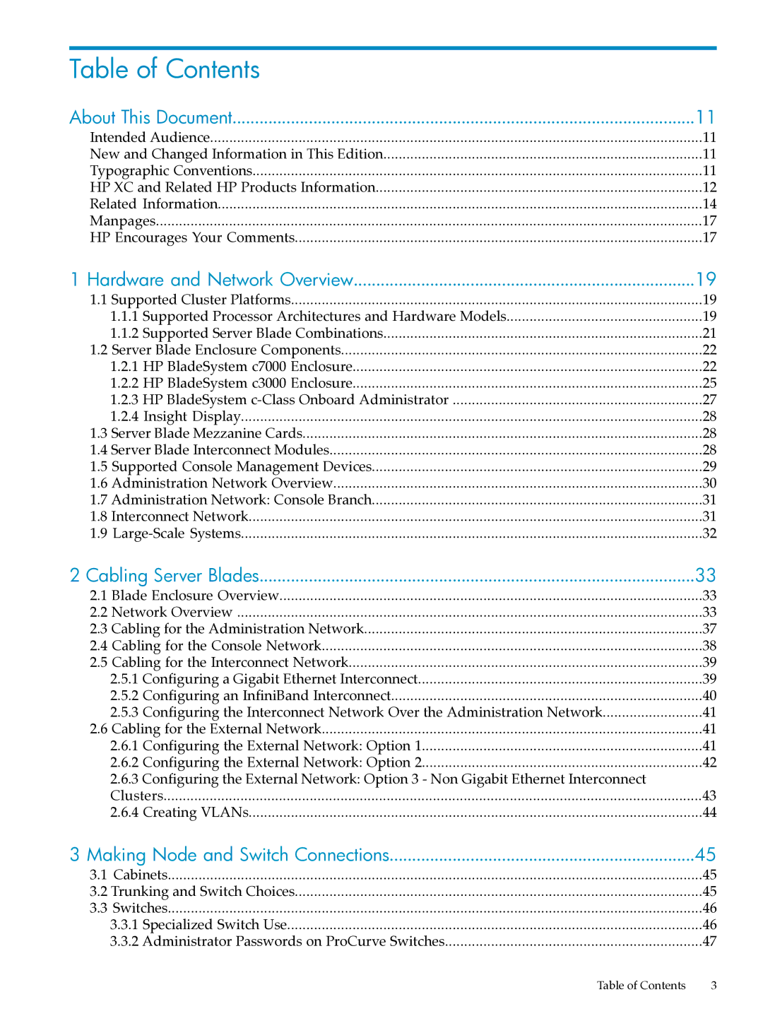 HP XC System Software 3.2.1 manual Table of Contents 