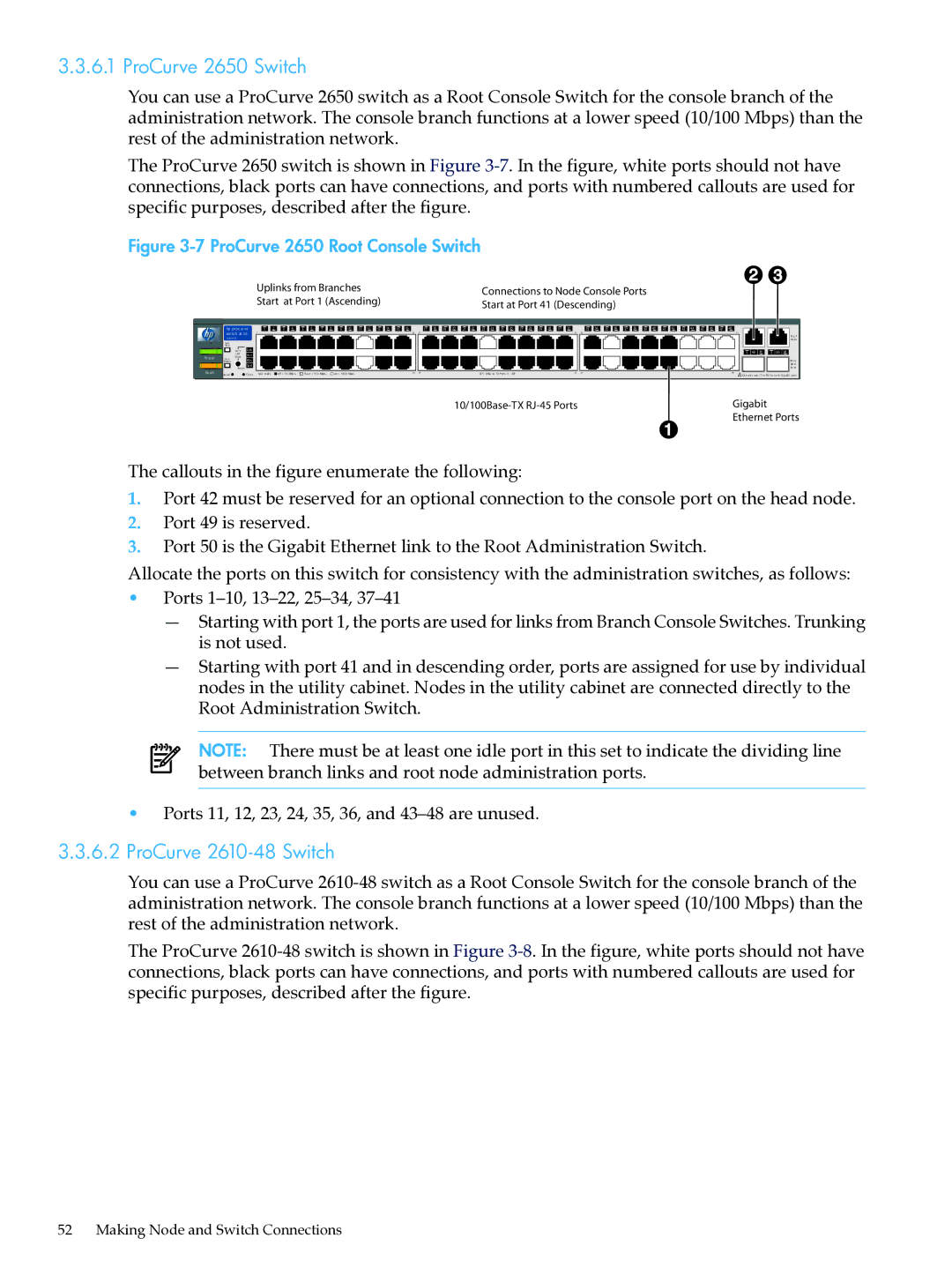 HP XC System Software 3.2.1 manual ProCurve 2650 Switch 