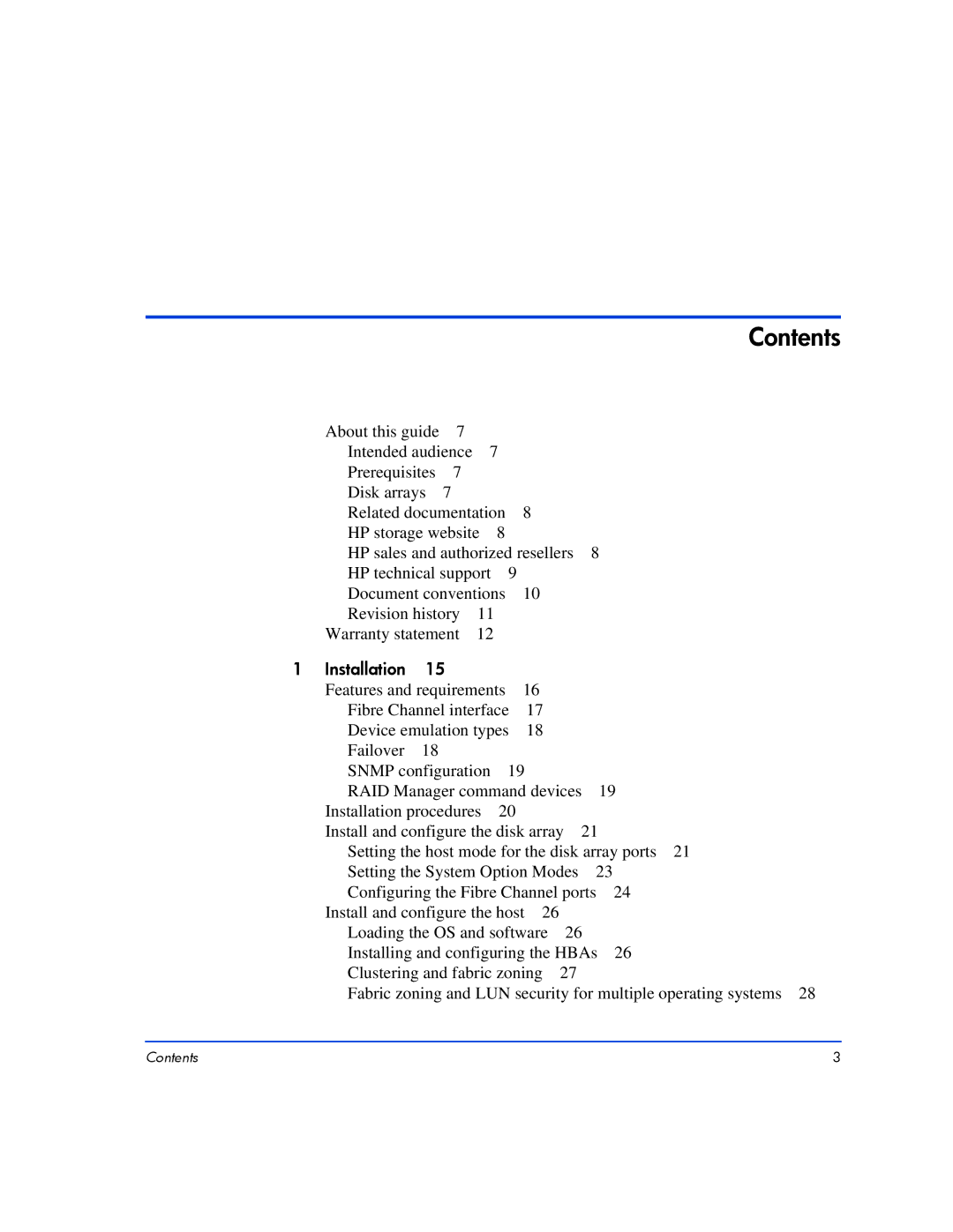 HP XP10000, XP128 manual Contents 