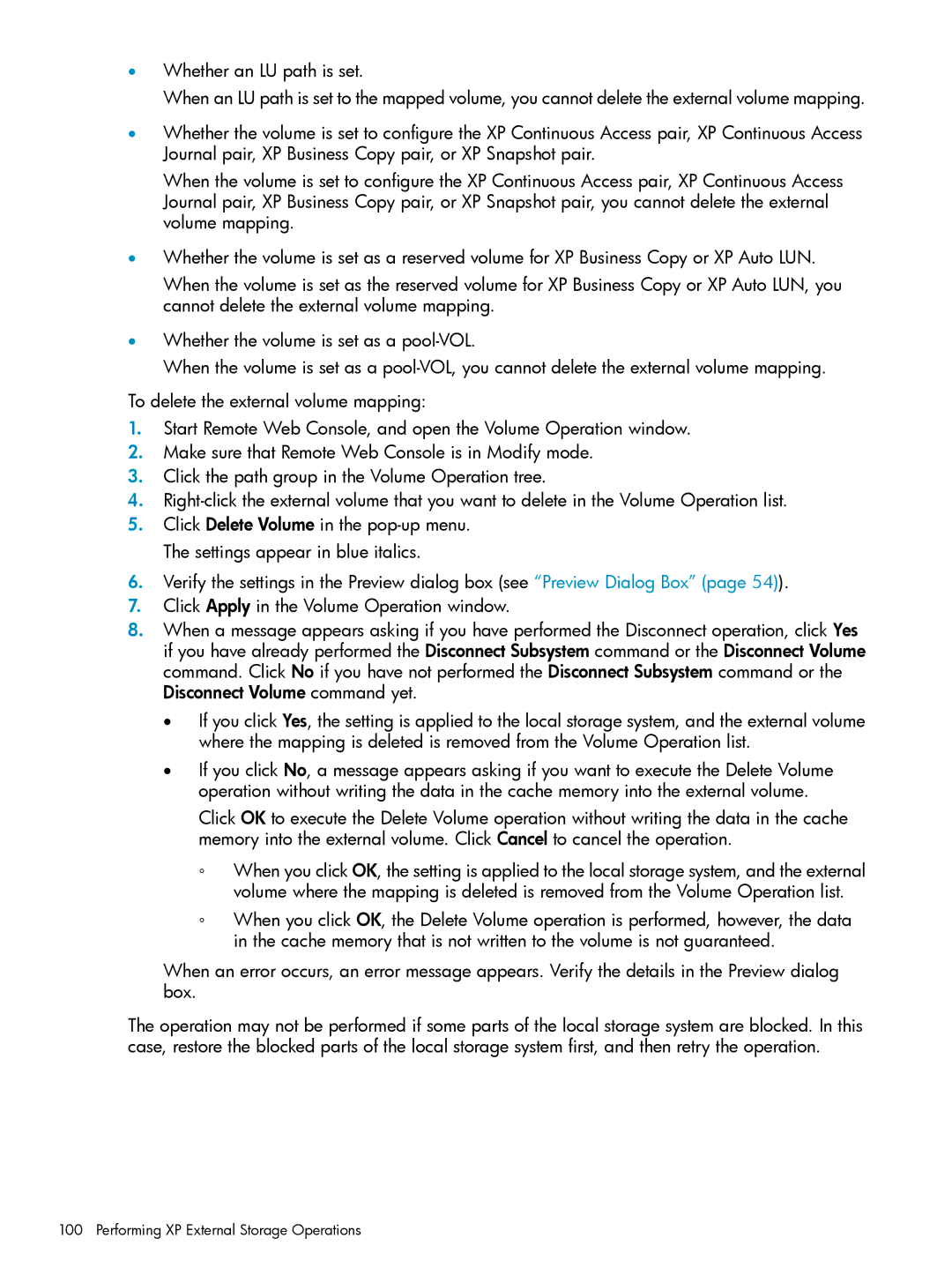 HP XP20000, XP24000 manual Performing XP External Storage Operations 