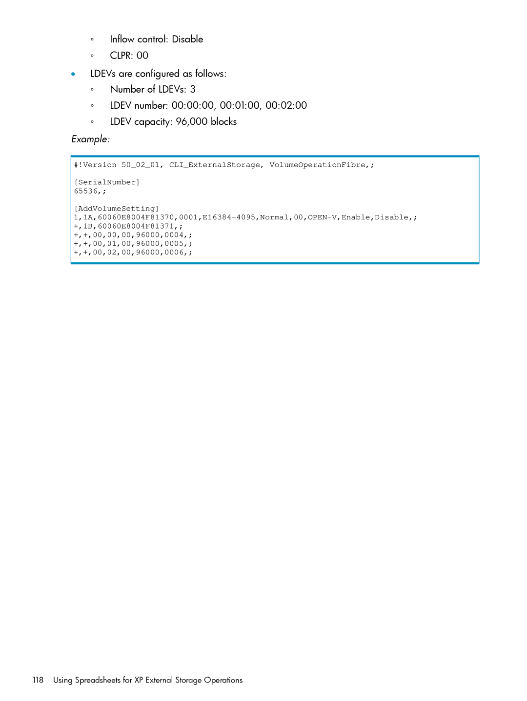 HP XP20000, XP24000 manual Example 