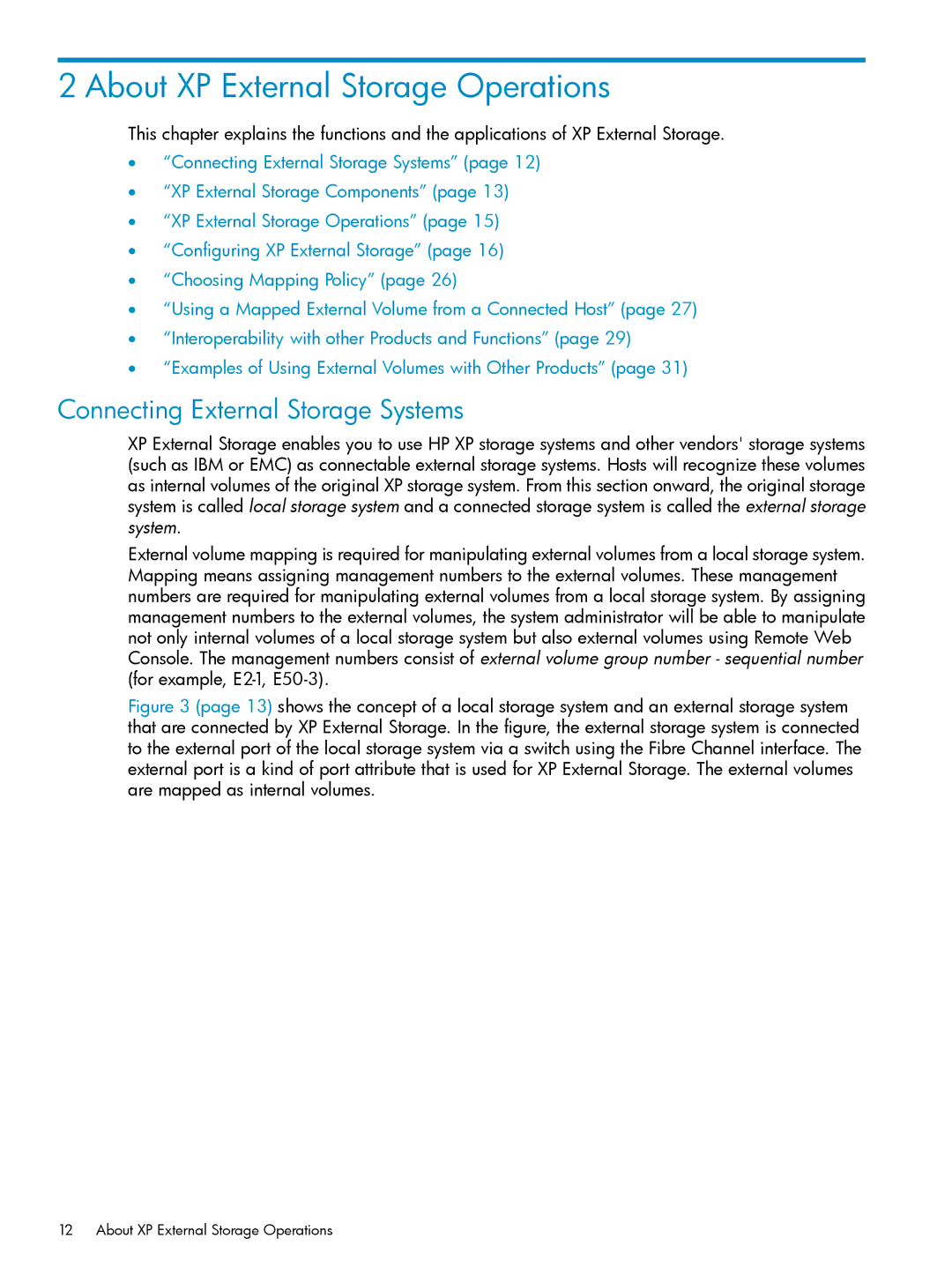 HP XP20000, XP24000 manual About XP External Storage Operations, Connecting External Storage Systems 