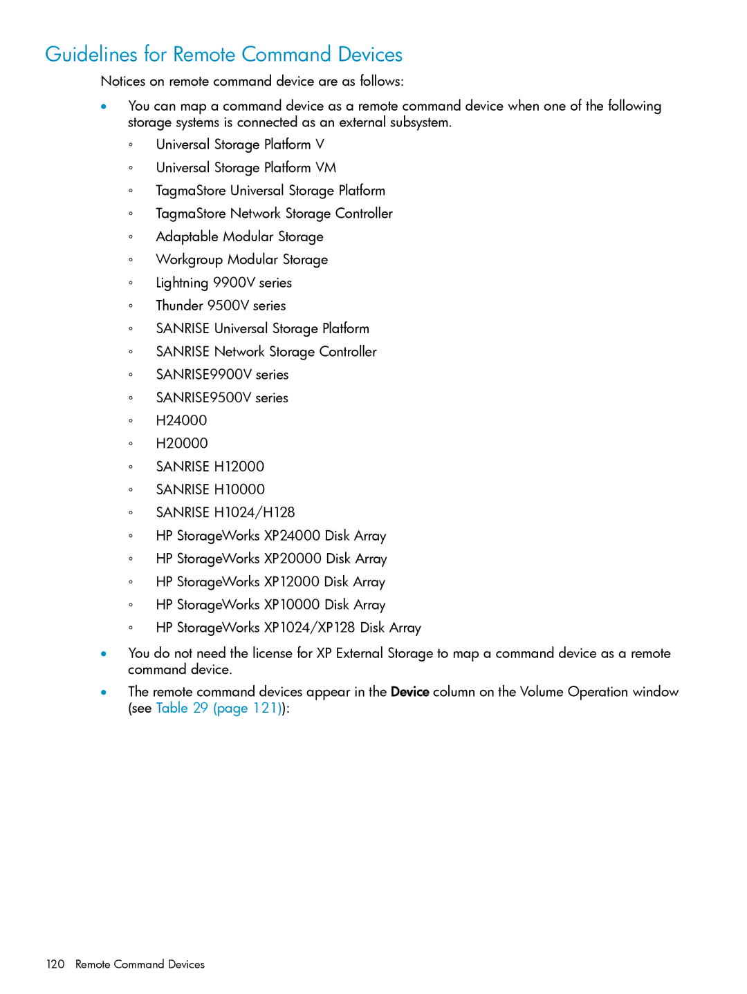 HP XP20000, XP24000 manual Guidelines for Remote Command Devices 