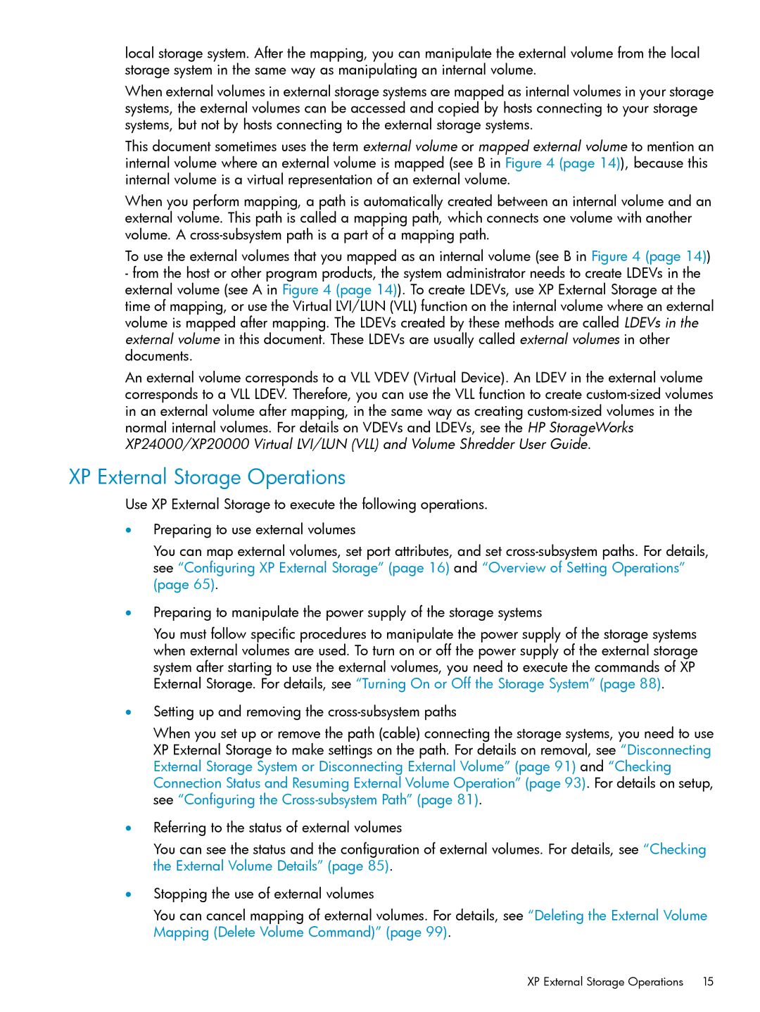 HP XP24000, XP20000 manual XP External Storage Operations 