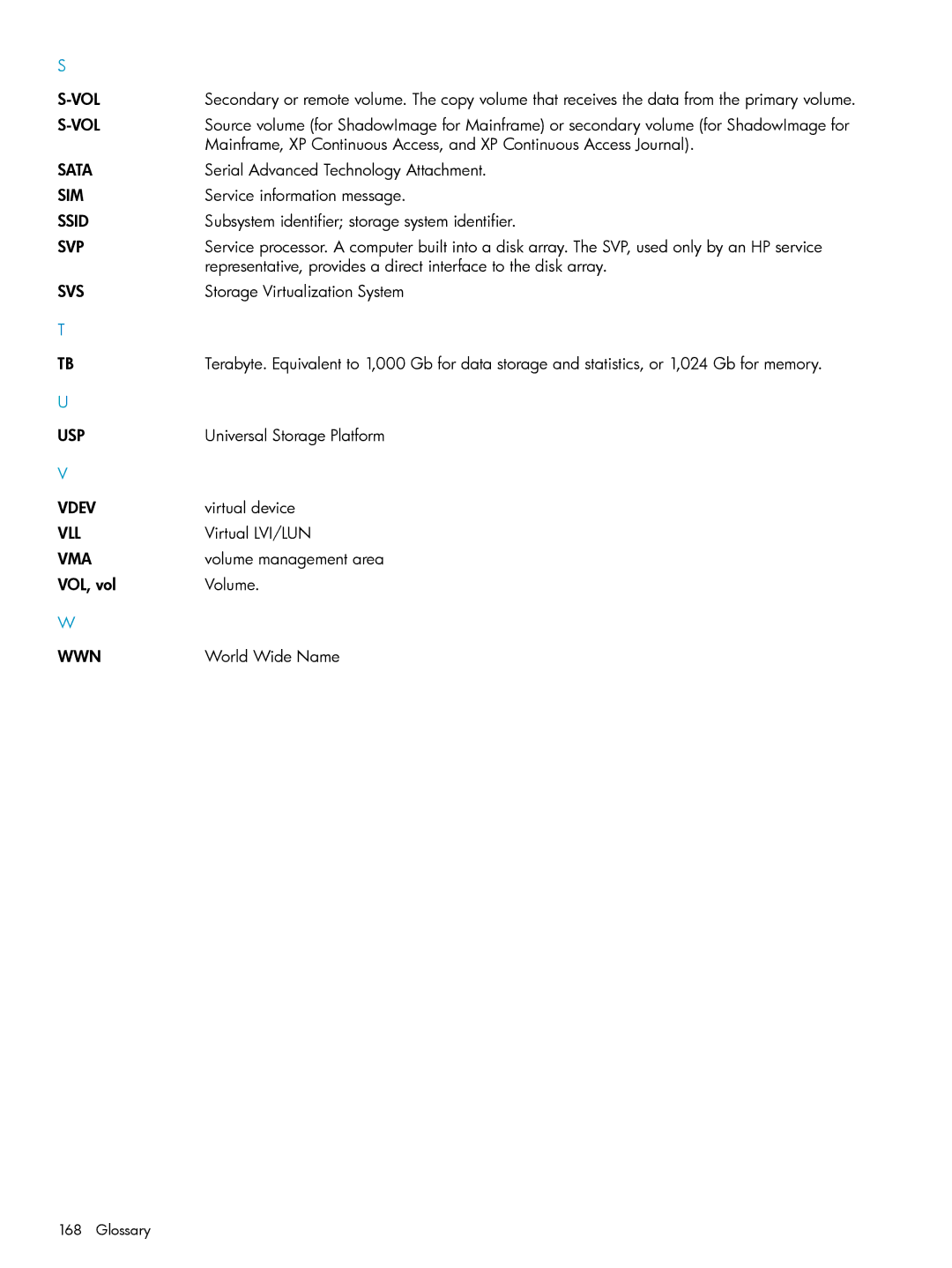 HP XP20000, XP24000 manual Svp, Glossary 