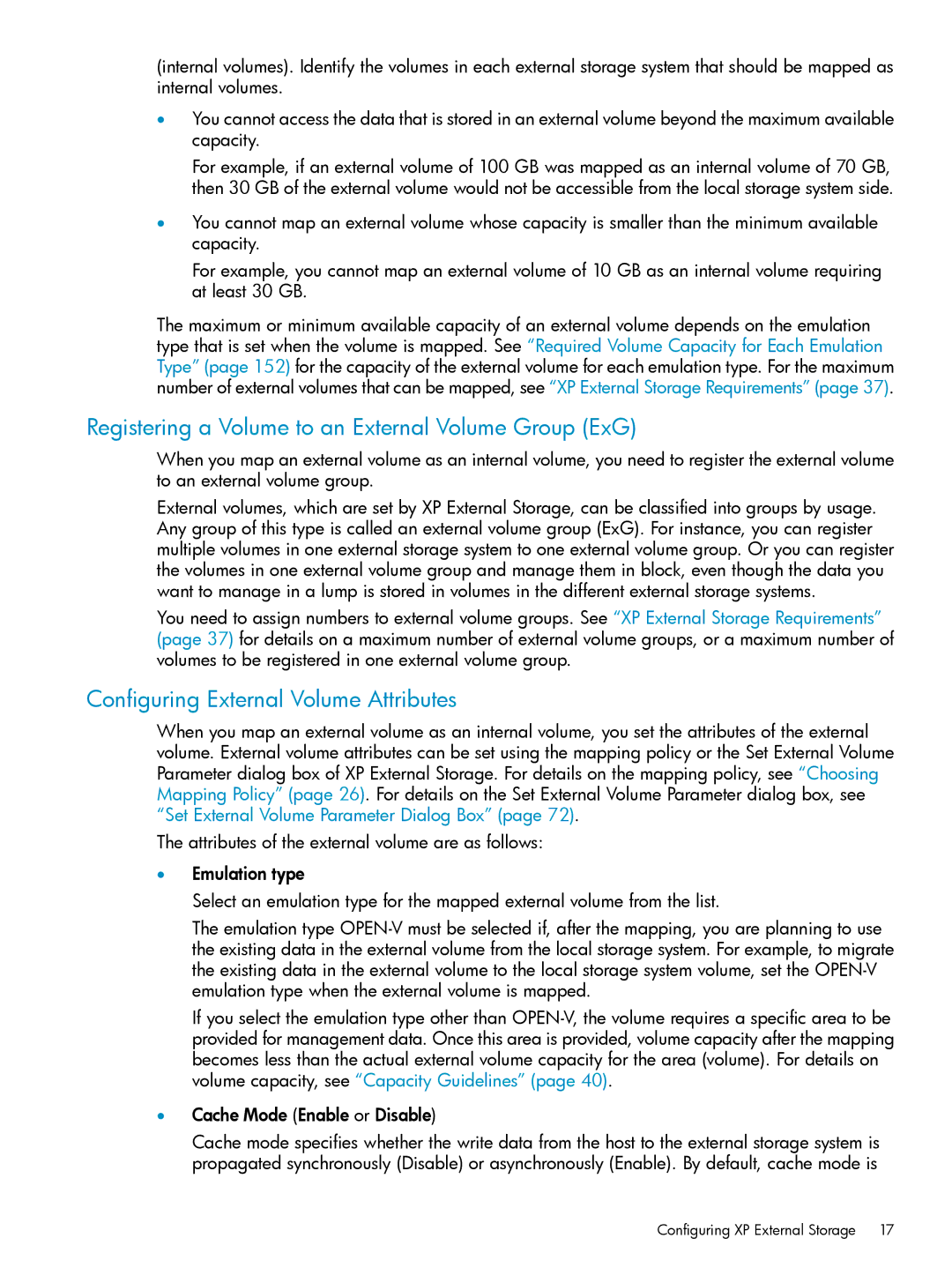 HP XP24000, XP20000 manual Registering a Volume to an External Volume Group ExG, Configuring External Volume Attributes 