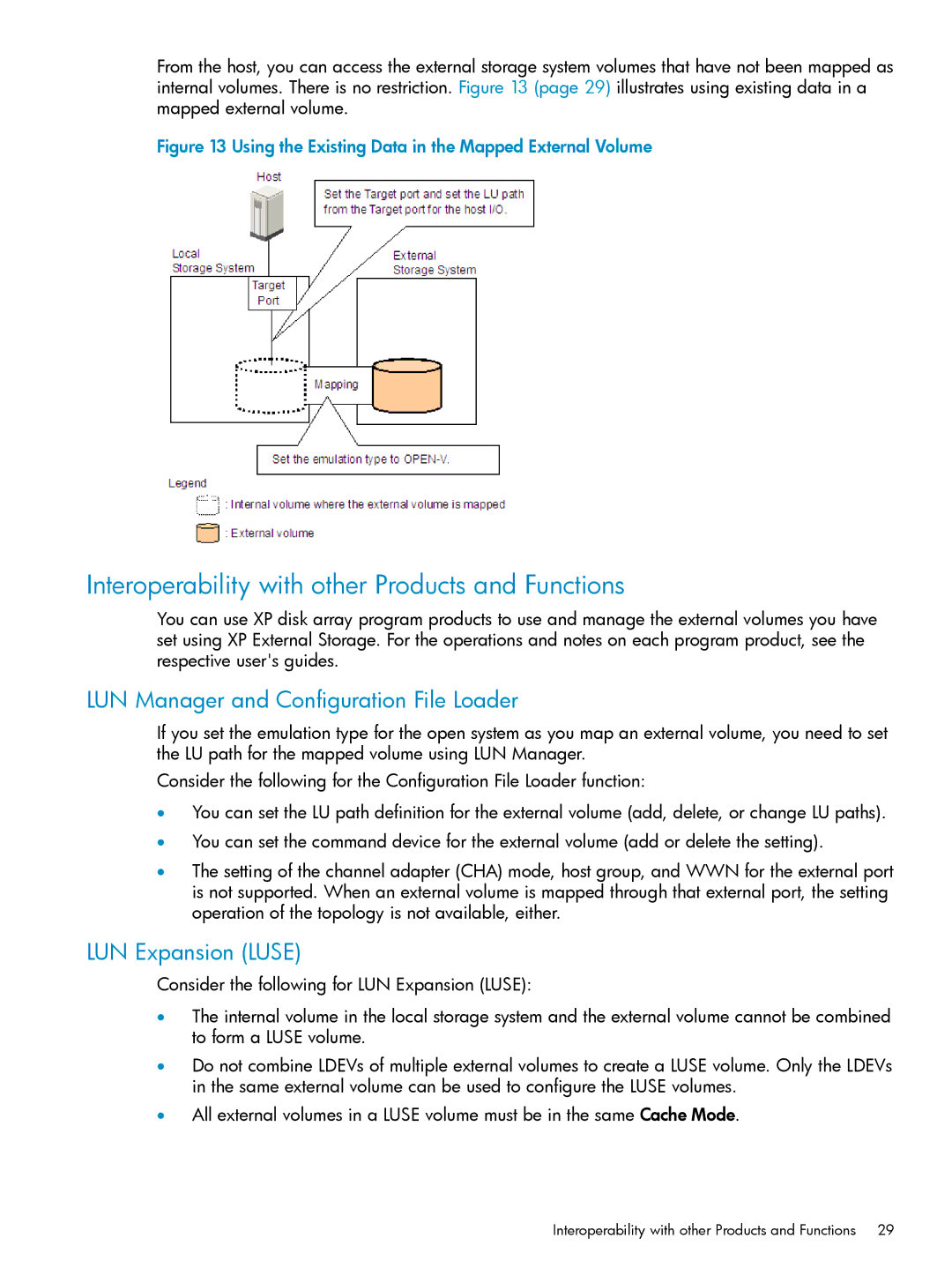 HP XP24000, XP20000 manual Interoperability with other Products and Functions, LUN Manager and Configuration File Loader 