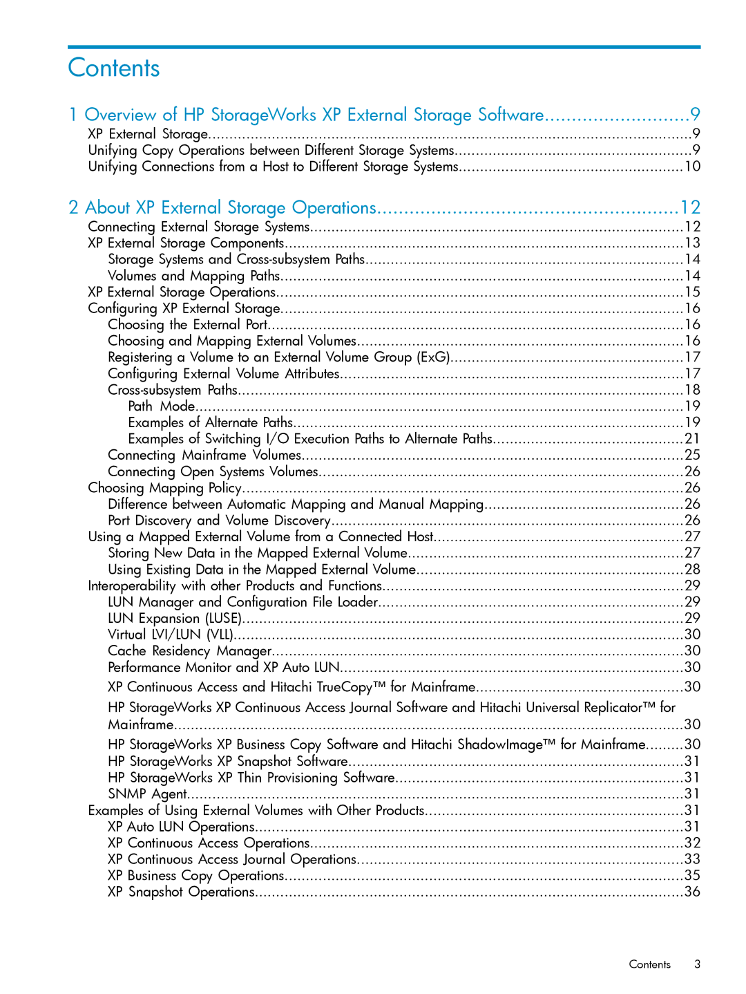 HP XP24000, XP20000 manual Contents 