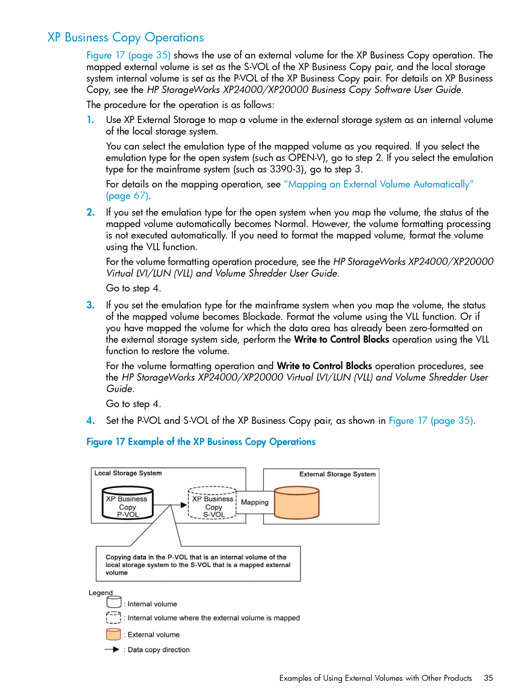 HP XP24000, XP20000 manual Example of the XP Business Copy Operations 