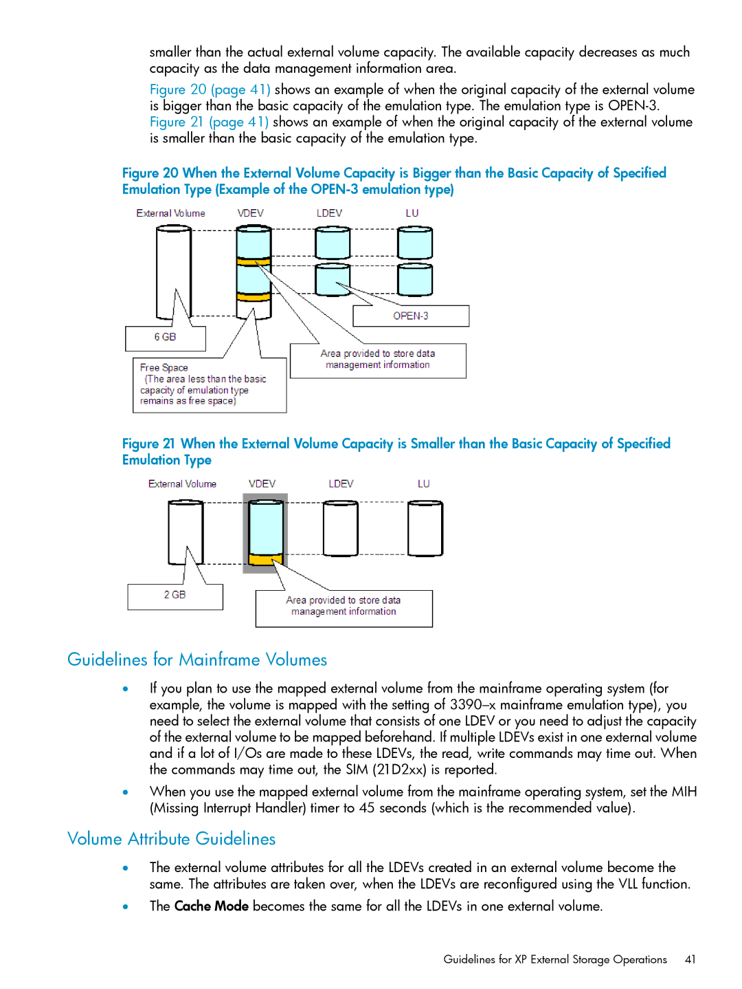 HP XP24000, XP20000 manual Guidelines for Mainframe Volumes, Volume Attribute Guidelines 