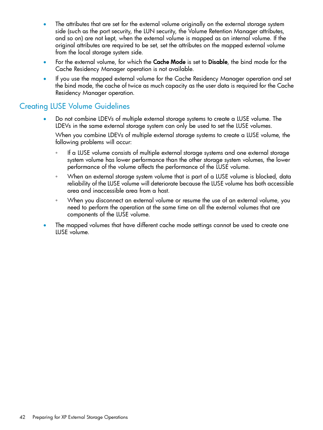 HP XP20000, XP24000 manual Creating Luse Volume Guidelines 