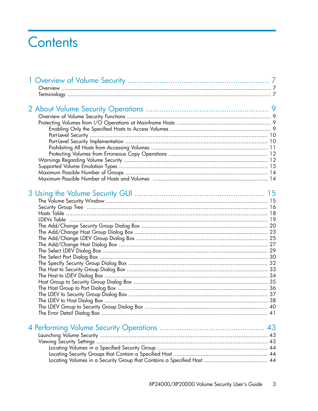 HP XP24000 manual Contents 