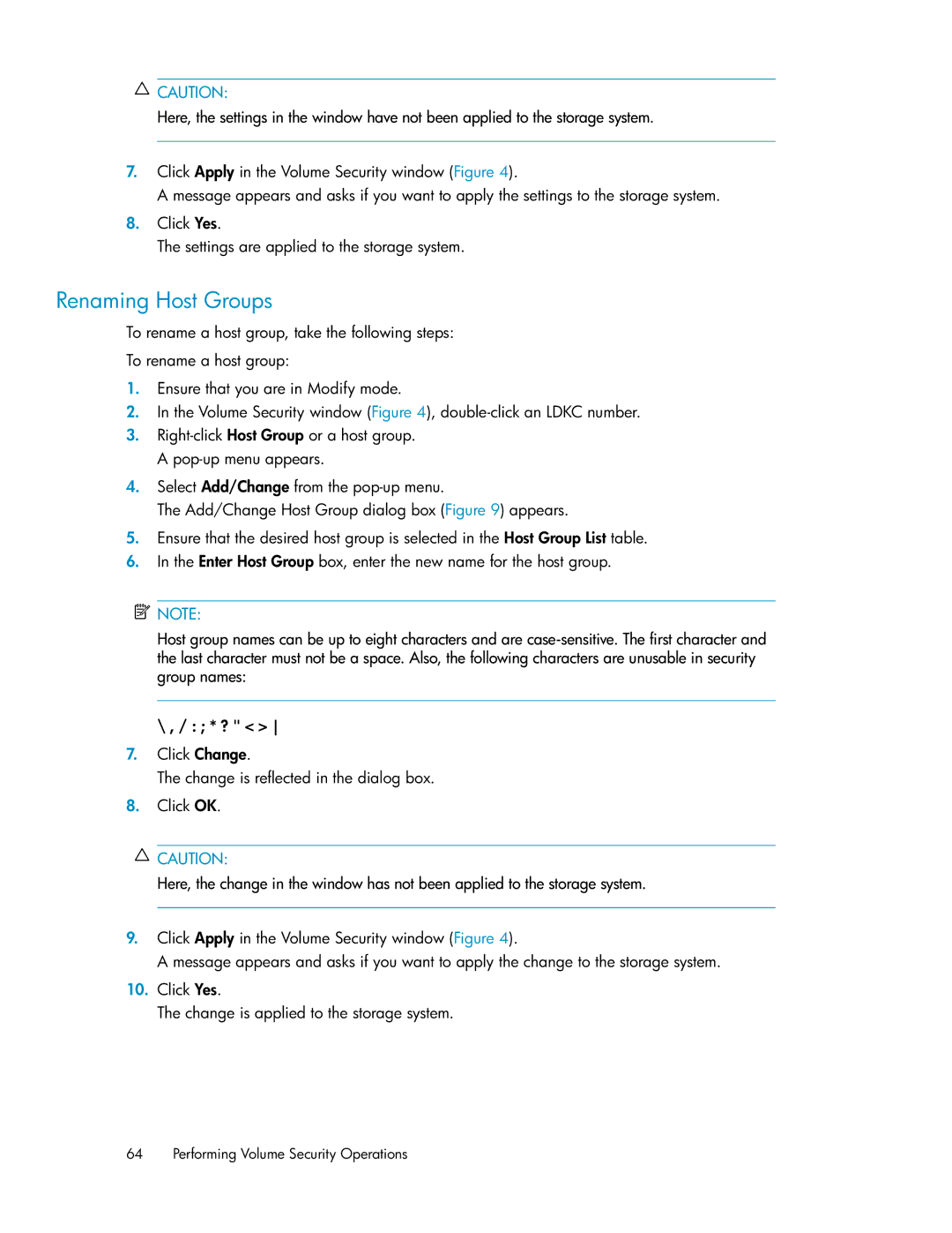 HP XP24000 manual Renaming Host Groups 