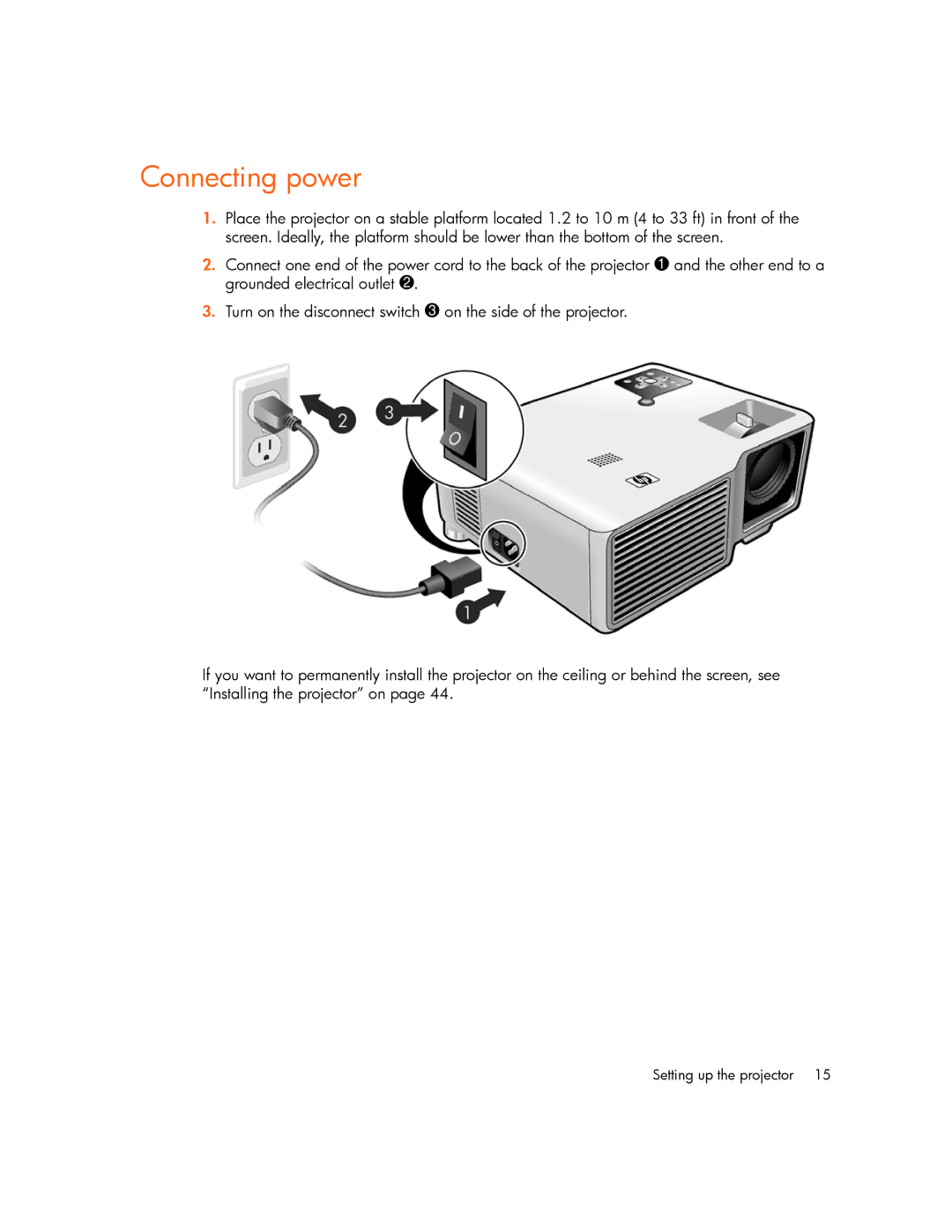 HP xp7000 manual Connecting power 