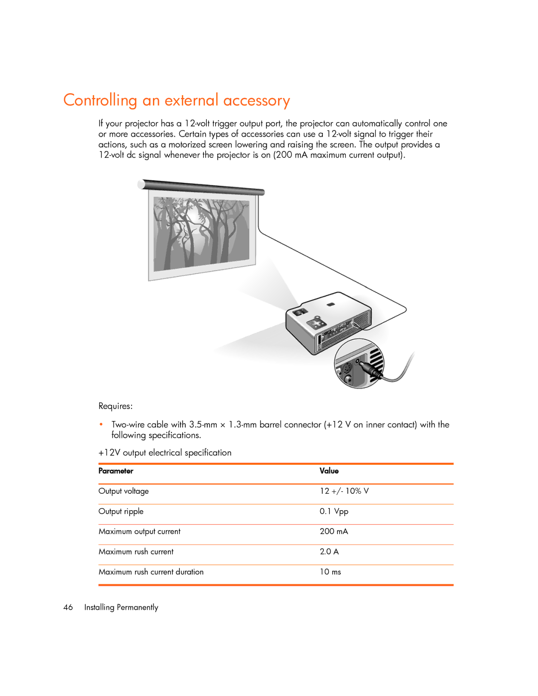 HP xp7000 manual Controlling an external accessory 