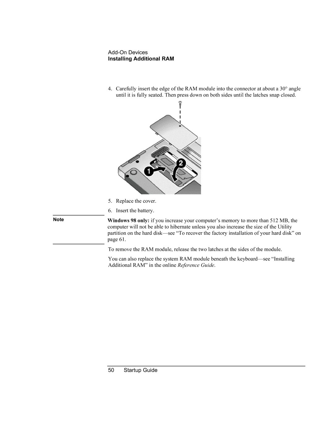 HP XU manual Replace the cover 