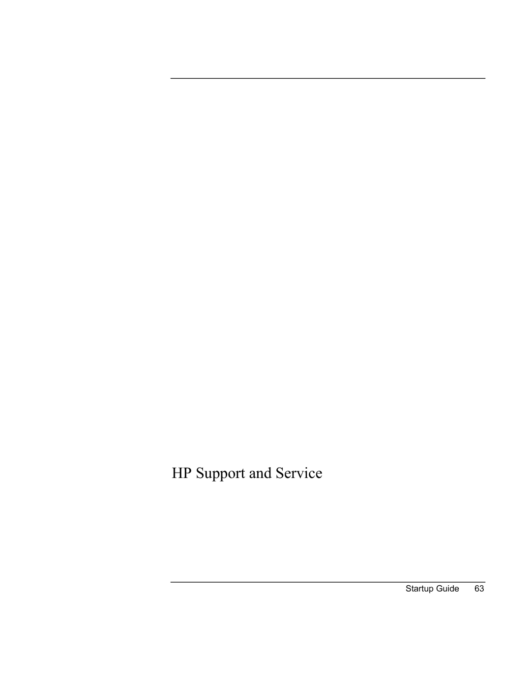 HP XU manual HP Support and Service 