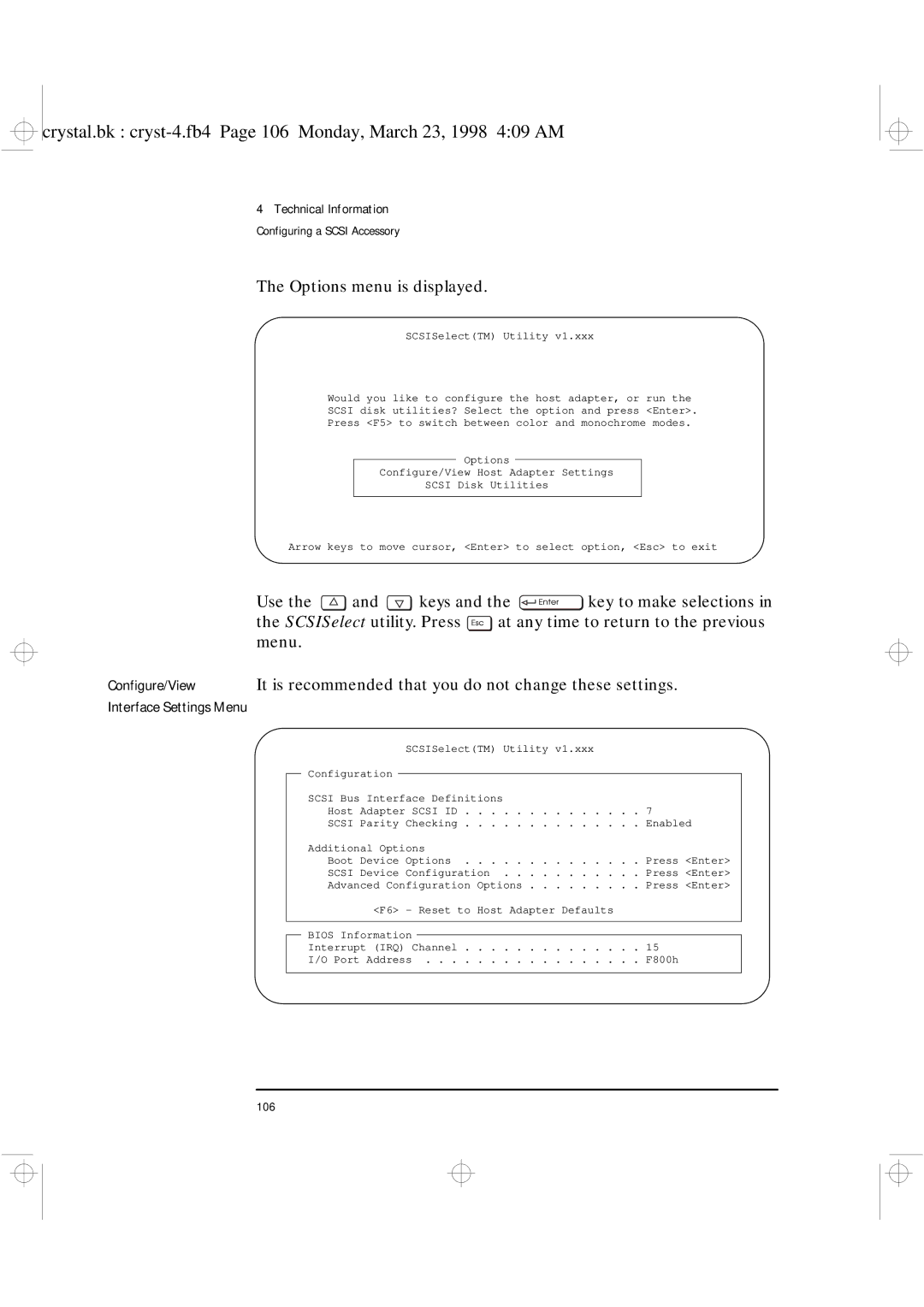 HP XU manual Configure/View 