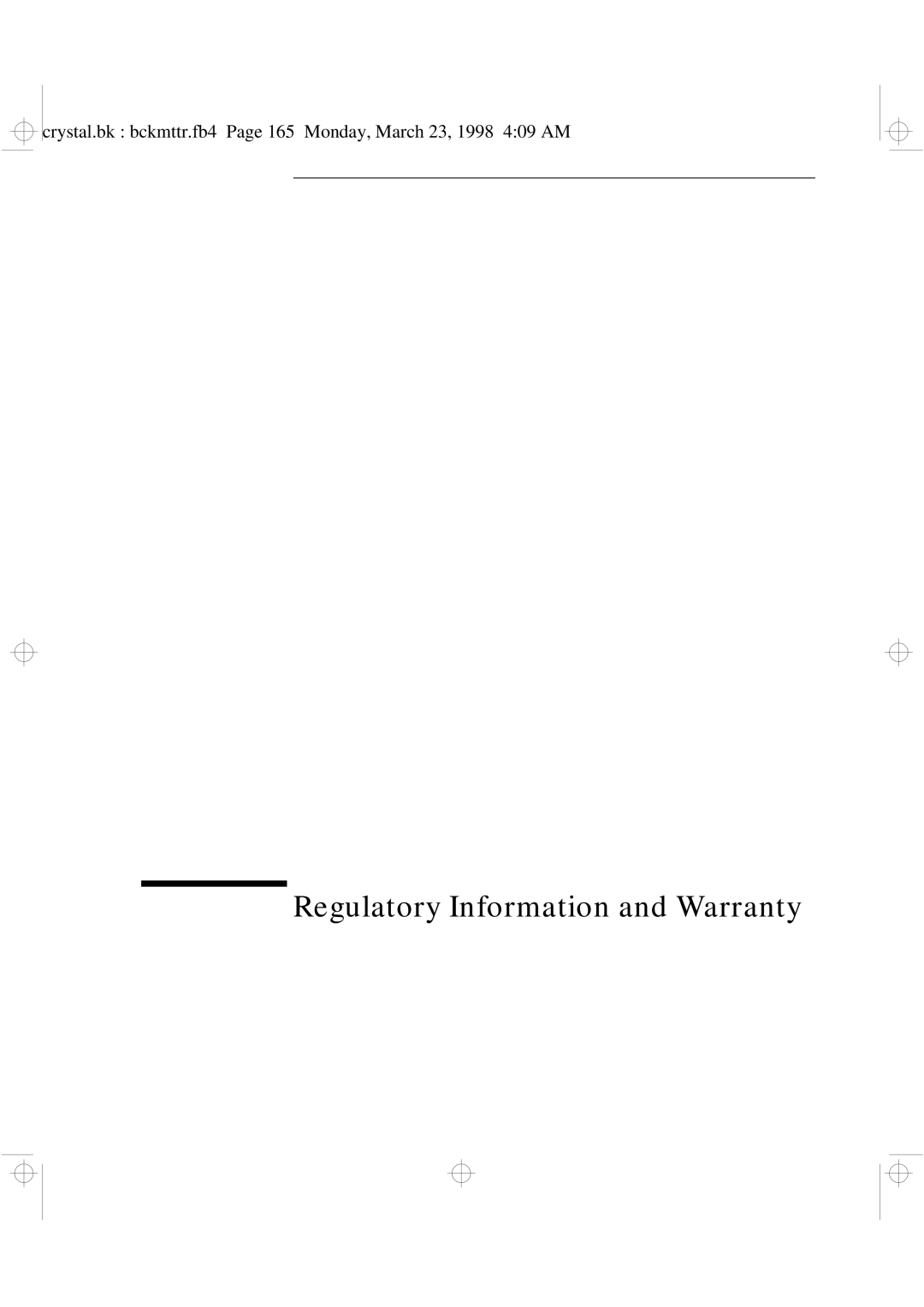 HP XU manual Regulatory Information and Warranty 