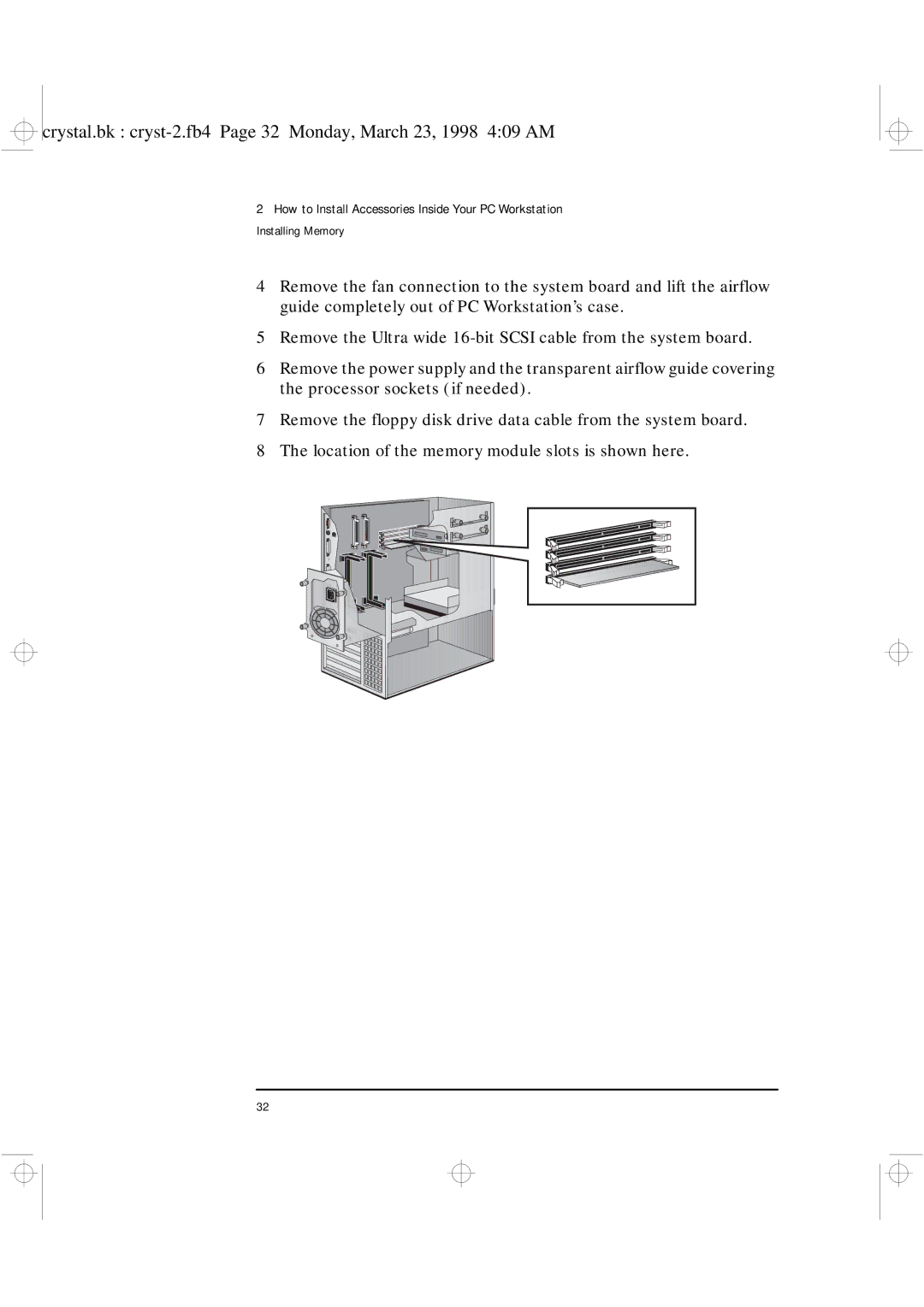 HP XU manual Crystal.bk cryst-2.fb4 Page 32 Monday, March 23, 1998 409 AM 