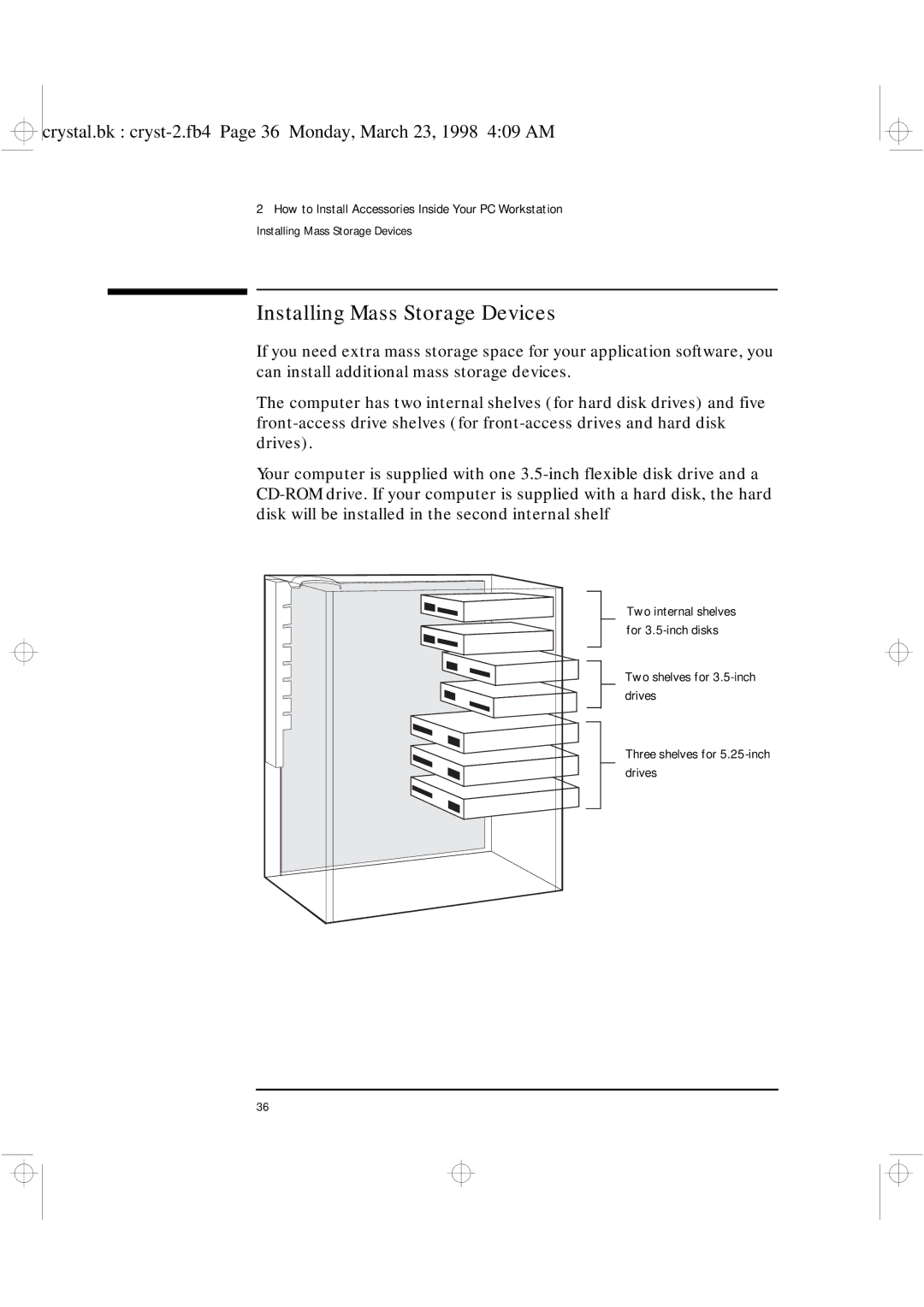 HP XU manual Installing Mass Storage Devices 